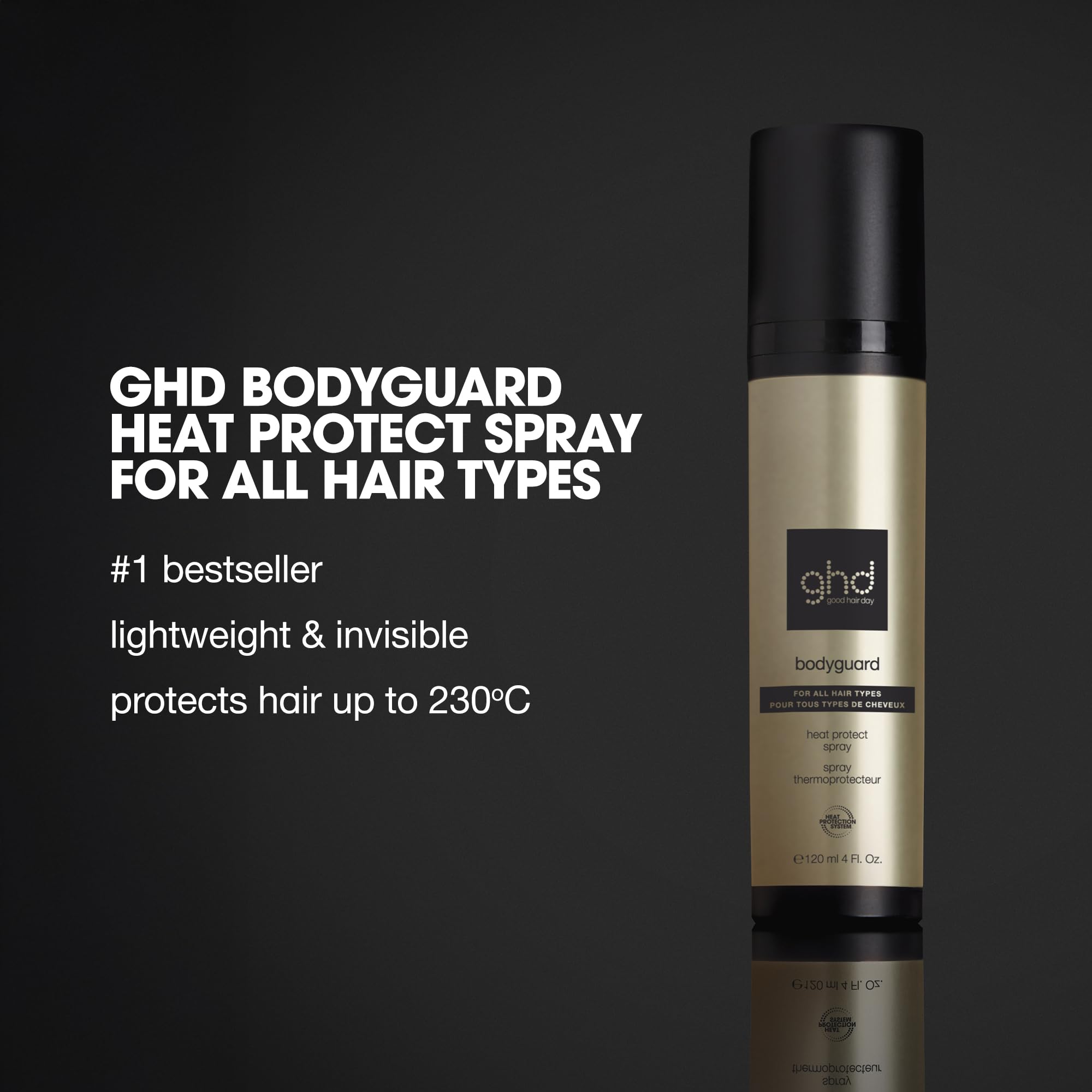 GHD Style Heat Protection Spray 120 ml pour adultes, usage quotidien, format pratique