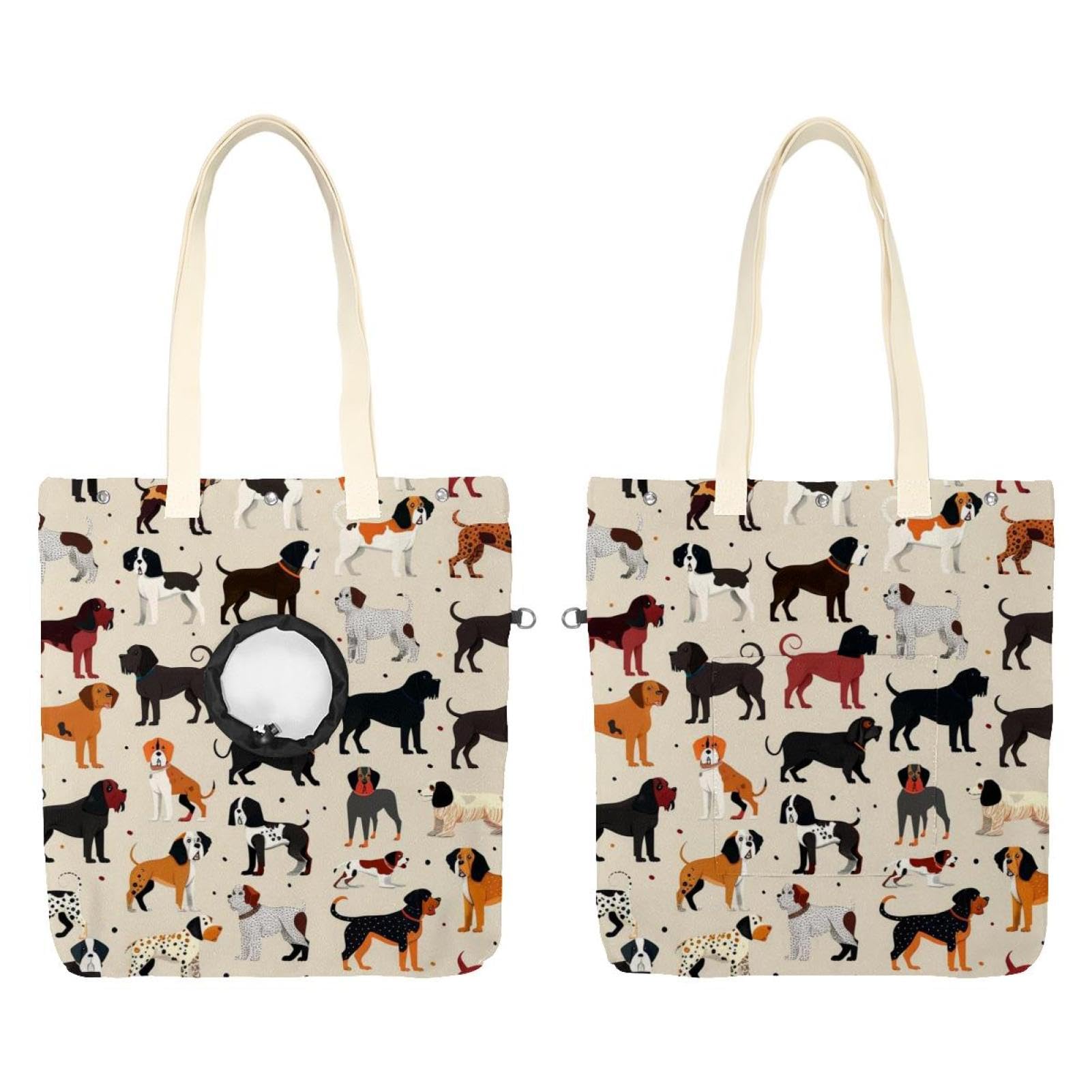 Sac pour animaux de compagnie en toile robuste et finitions soignées