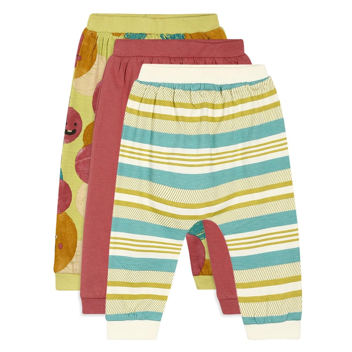 miniklub Infant Boys Pack of 3 Printed Pure Cotton Joggers-picture-36