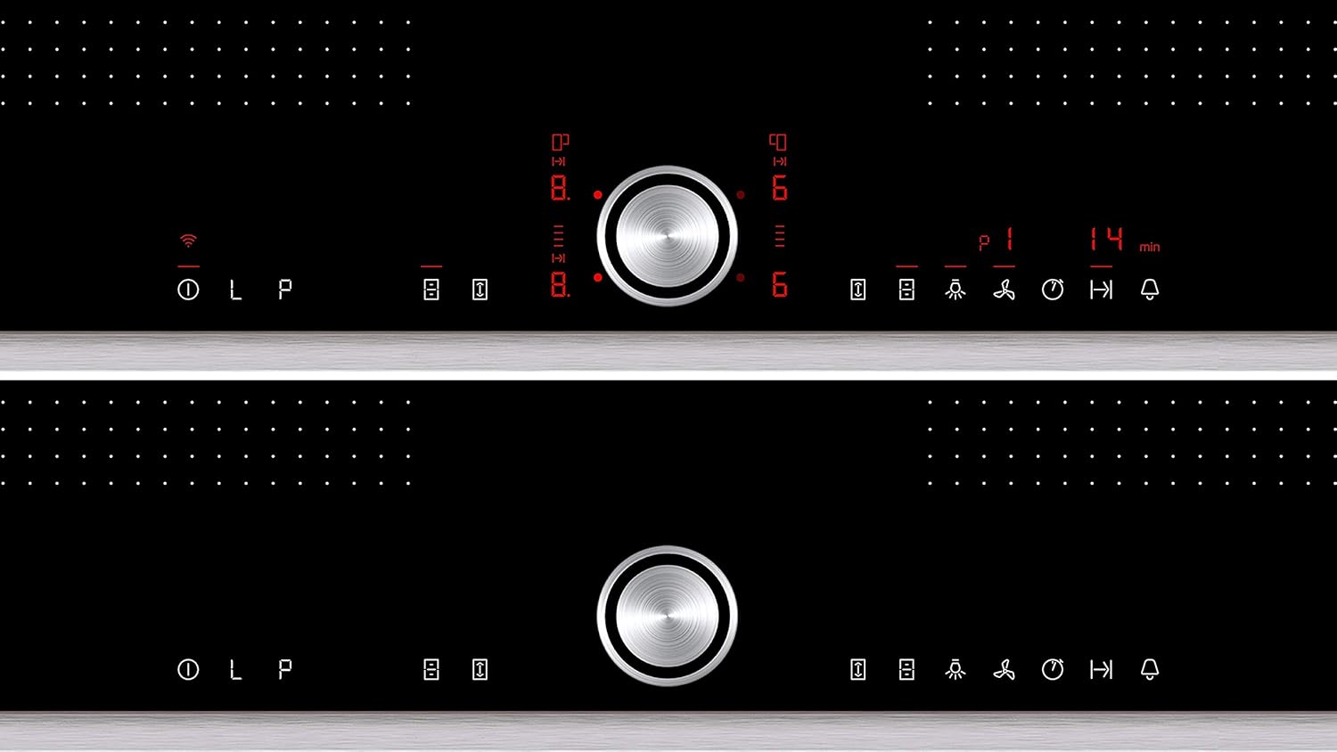 Neff T68BT6QN2 Piano cottura a induzione N70 / 80 cm/Piano cottura autosufficiente/TwistPad/FlexInduction/PowerMove/PowerTransfer/Home Connect/Vetro Ceramic/Telaio in acciaio inox