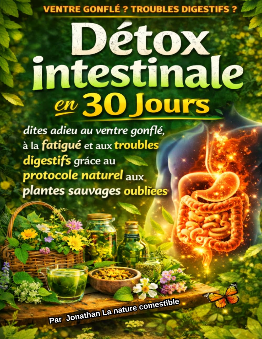 Détox intestinale en 30 jours: dites adieu au ventre gonflé, à la fatigue et aux troubles digestifs grâce au protocole naturel aux plantes sauvages oubliées