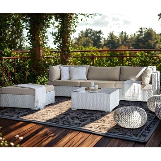 HOLYSOUL 4-Seater Outdoor Sofa Set