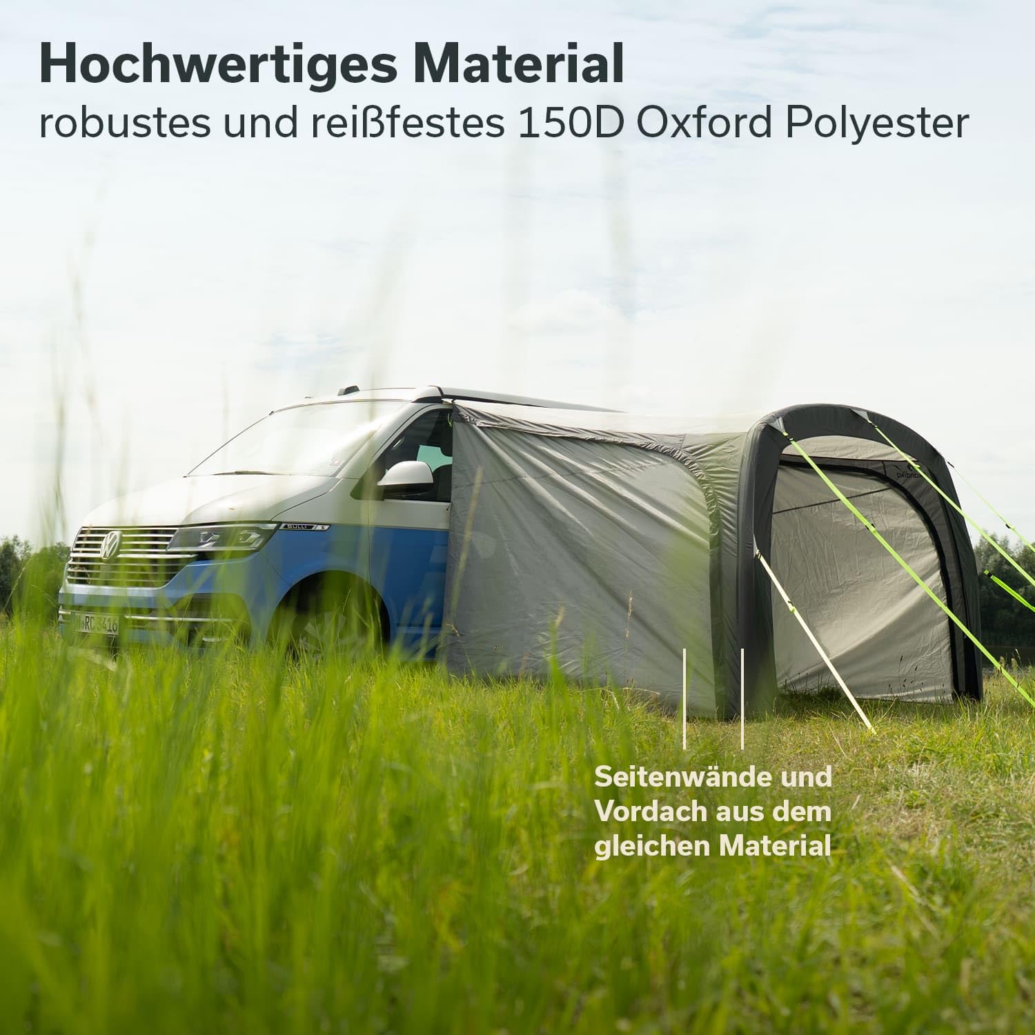 Skandika Seitenwände für Vika Air Van 260 Vorzelt | Seitenwand für Vordach, Caravan Tarp, Sonnensegel, Sonnendach, UV 50+, 3000 mm Wassersäule | für Wohnmobil, Wohnwagen, Camper, Bus