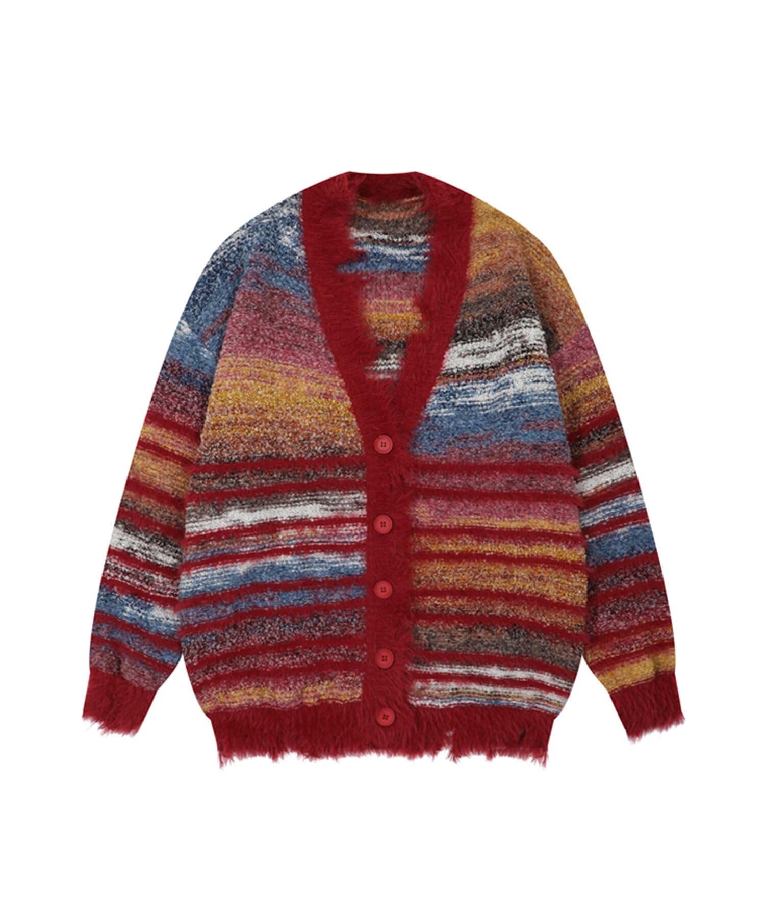 Bakyarder Womens Cardigan Y2k Open Front Casual V Neck Knit Sweater Gradient Pinstripe 2025 Outfits