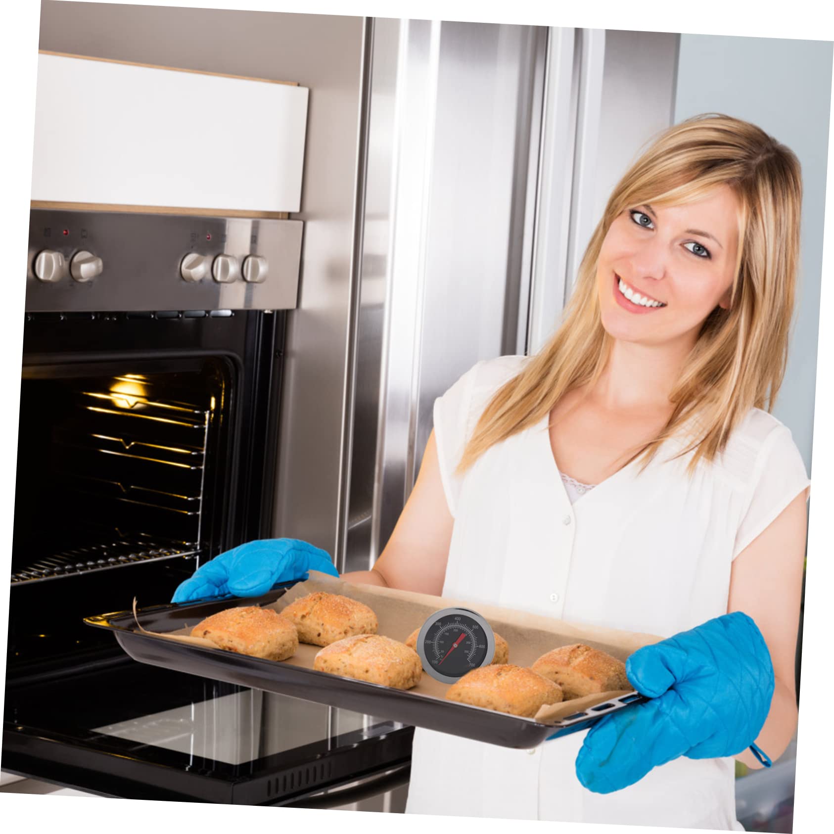 PRETYZOOM 1pc Compact Stainless Steel Oven Thermometer Small Household Use Design for Accurate Temperature Monitoring for Home Cooking and Restaurant Settings