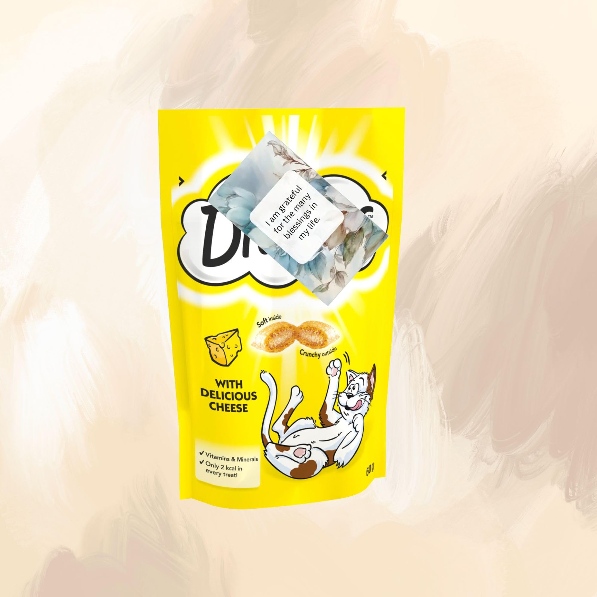 Cat Treats, Tasty Snacks with Delicious Cheese Pouch, Bundle 60g (4 Pack), 1 count (Pack of 4) - Image 2