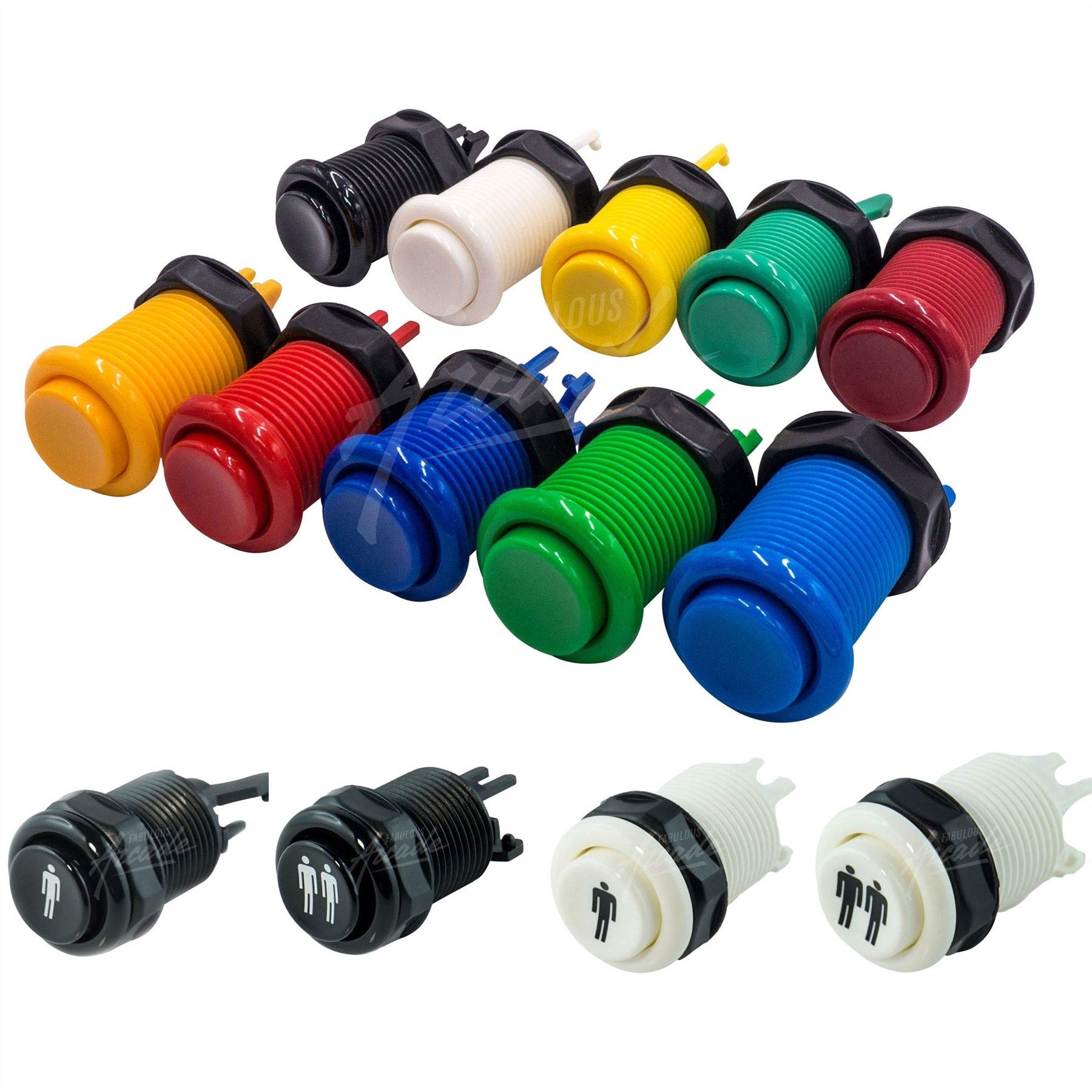 Kit Joystick e Pulsanti Arcade 2 Giocatori Luminosi Pulsanti Americani Joystick PCB Aste Nere Palle Cavo Gpio Videogiochi Retro Gaming