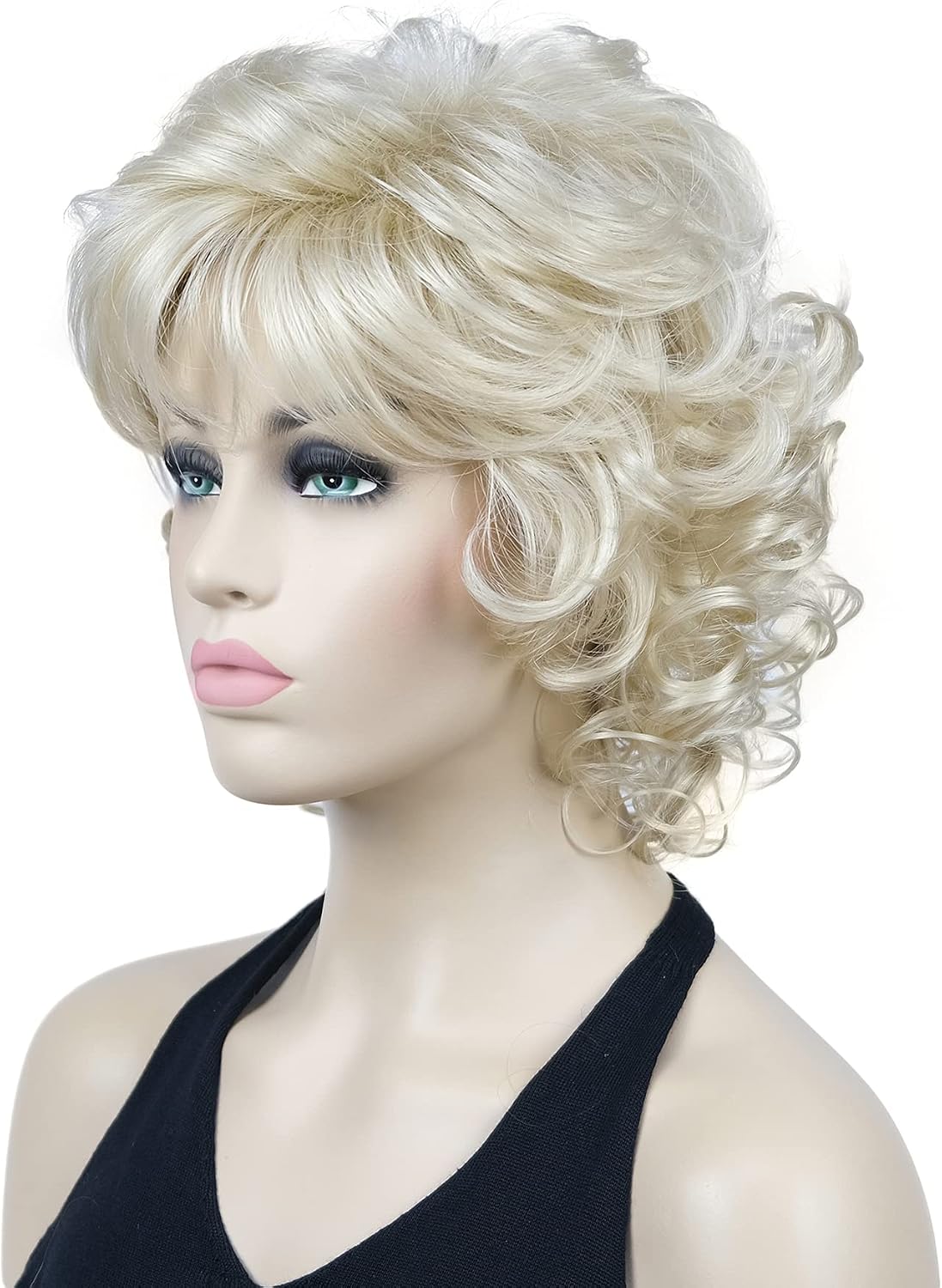 Lydell 12" Short Curly Wigs Soft Shaggy Layered Classic Cap Full Synthetic Wigs (122) - Image 4