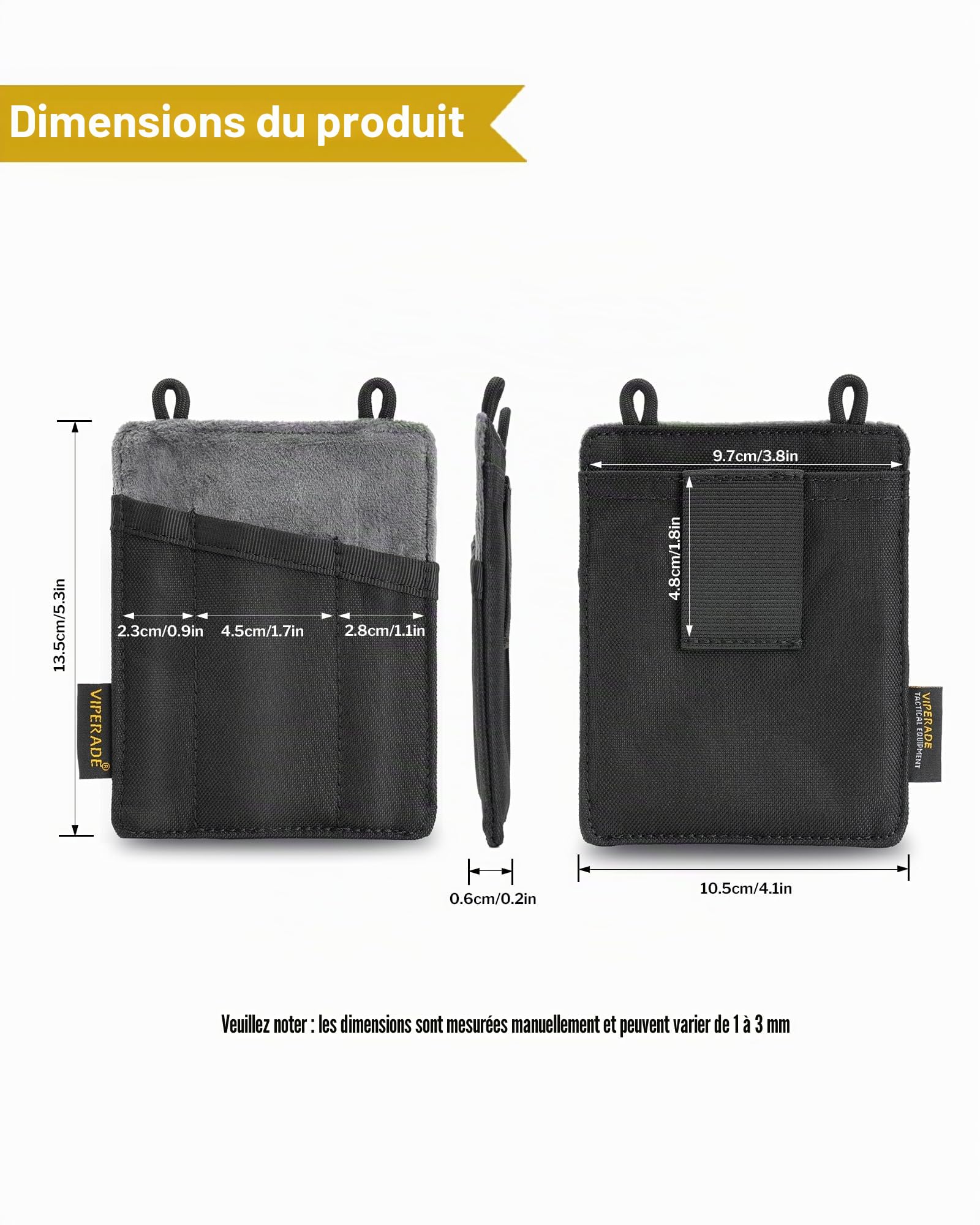 VIPERADE VE6/VE8 EDC Organisateur de Sac à Outils, Sac EDC, Organisateur de Sac avec Passant de Ceinture, Sac à Outils Multifonction en Nylon Petit, adapté pour Couteau de Poche, Stylo