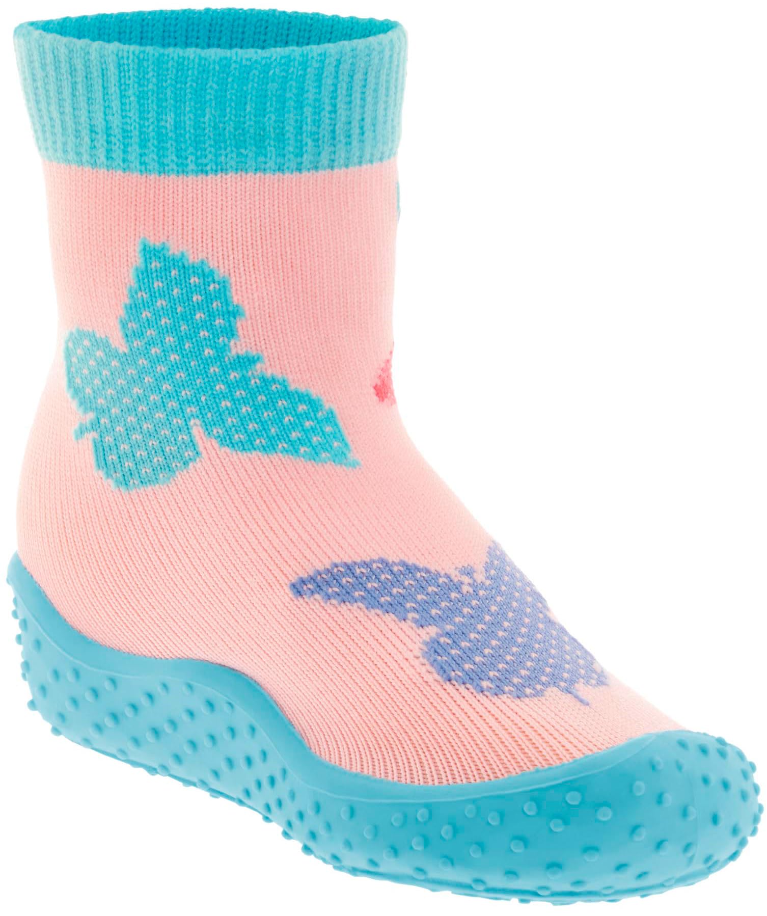 Playshoes Calcetín acuático, Zapatos de Agua, Mariposas Rosa, 28/29 EU