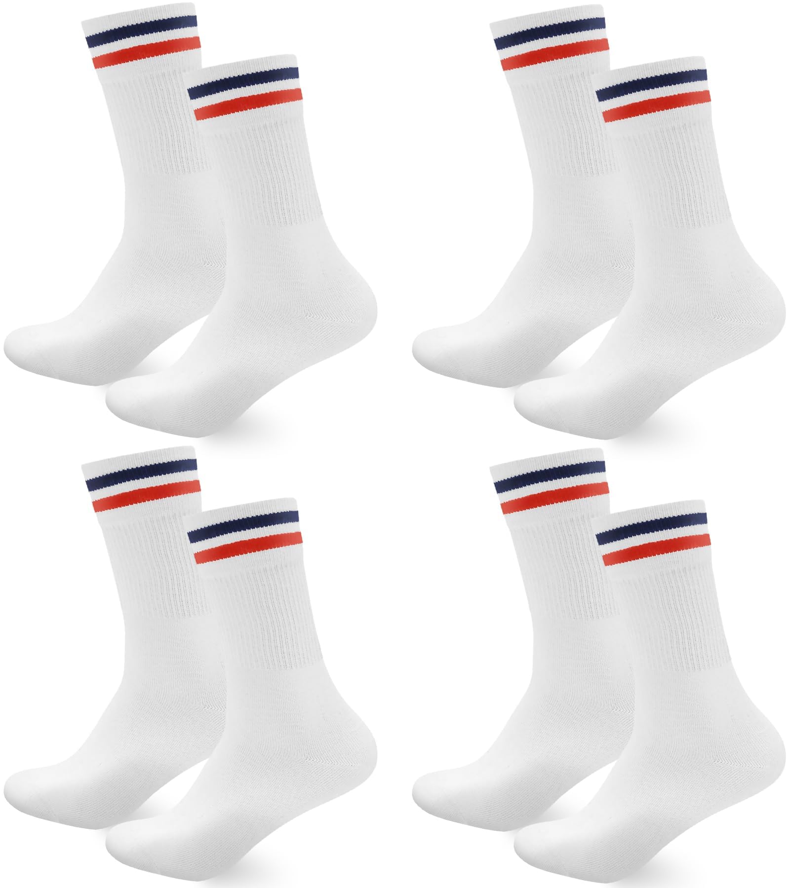 Smart Sir Socken Herren Damen Sportsocken 4/8 paar Tennissocken Weiß Lange Baumwollsocken weiss Laufsocken Arbeitssocken Schwarz
