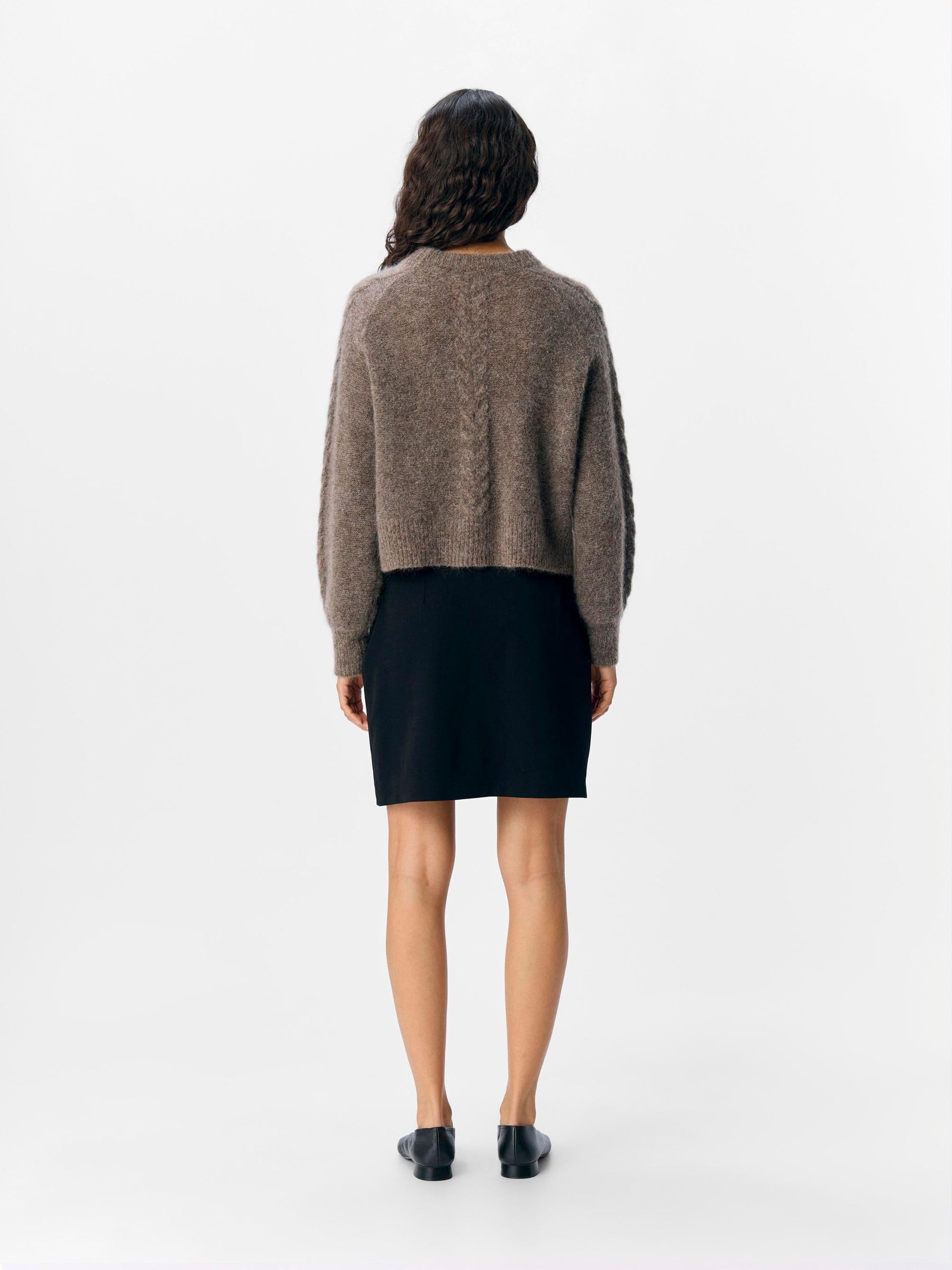 Object Damski sweter dzianinowy, Morel/Szczegóły: melanż, S | Sweter