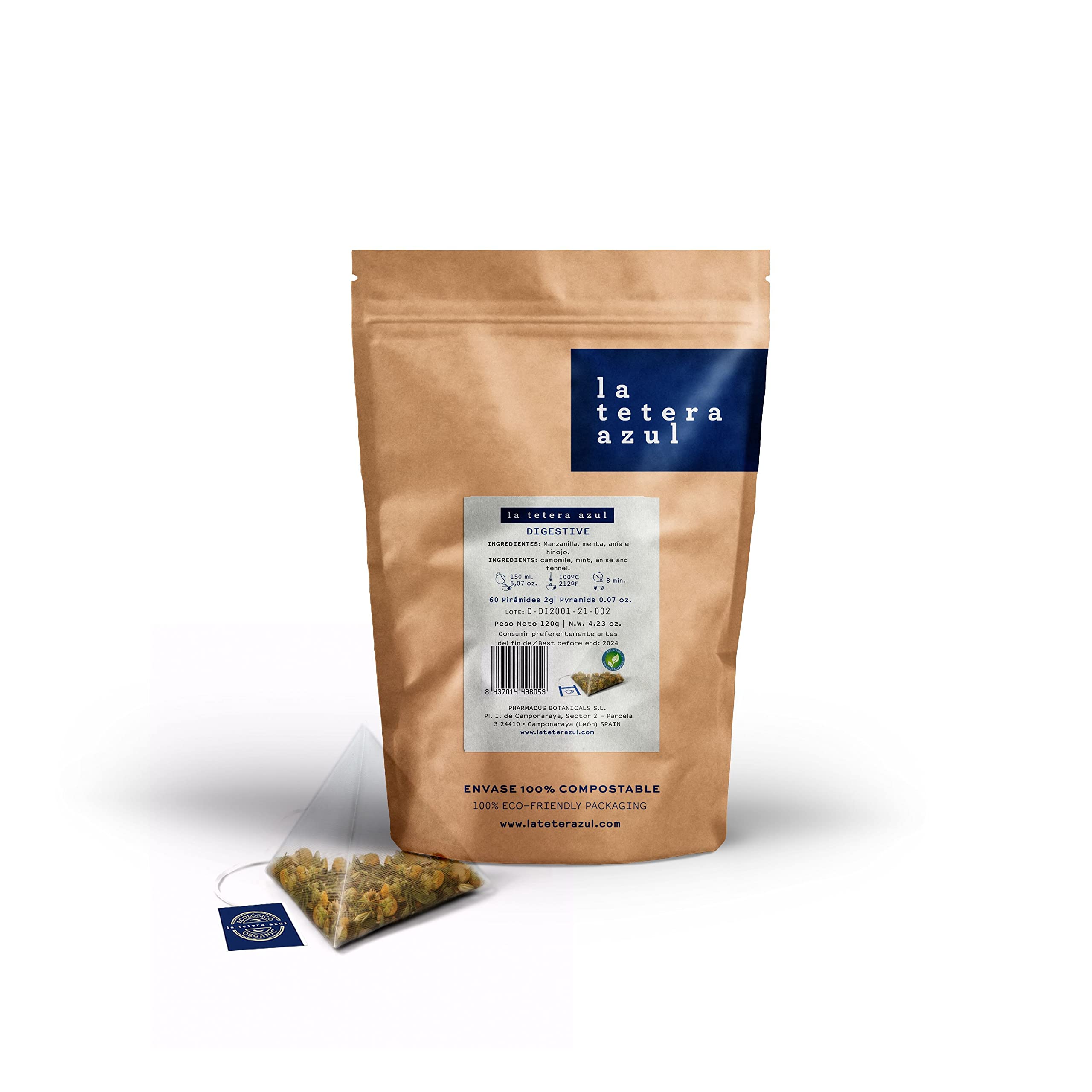 LA TETERA AZUL Infusión De Frutos Del Bosque Premium. Hibisco, Uva, Arándano, Grosella Negra Y Saúco. Frutos Del Bosque Y Frutos Rojos. Bote De 20 Pirámides. — view 30