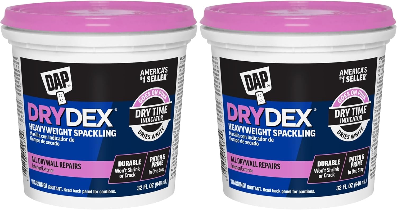 1 qt Dap 12330 DryDex Interior/Exterior Spackling- Pack of 2