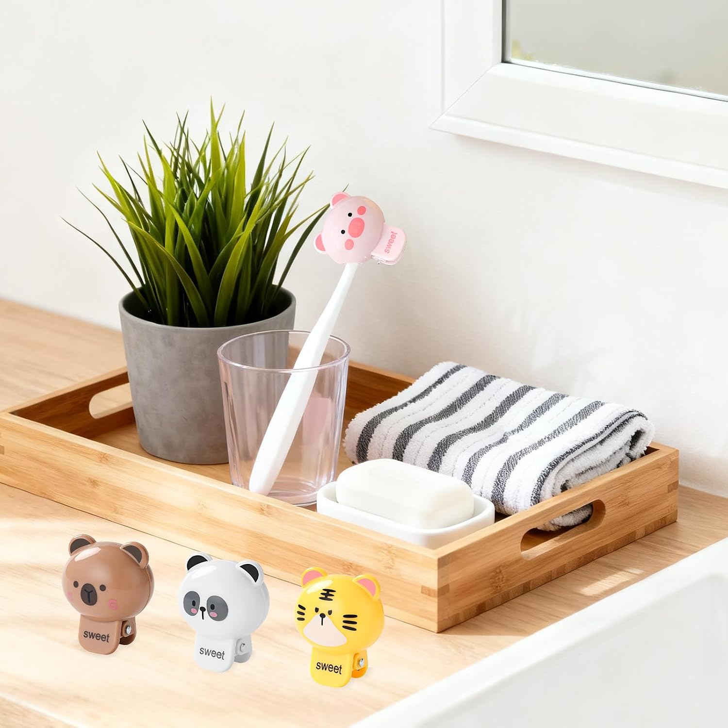 4 Pack Cartoon Tooth Brush Covers – Portable Travel Toothbrush Covers Caps|Toothbrush Cover for Manual & Electric|Suitable for Travel,Camping and Daily Use