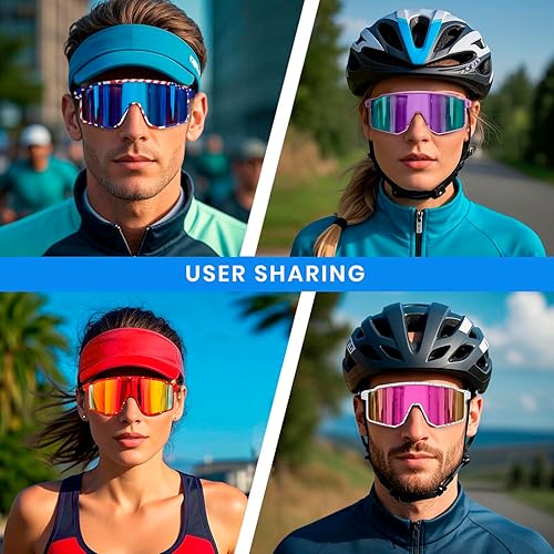 Miniatura 2 de SPOSUNE Gafas de sol polarizadas UV400 de sóftbol, TR90, gafas deportivas para correr, ciclismo, béisbol y bicicleta (unisex)