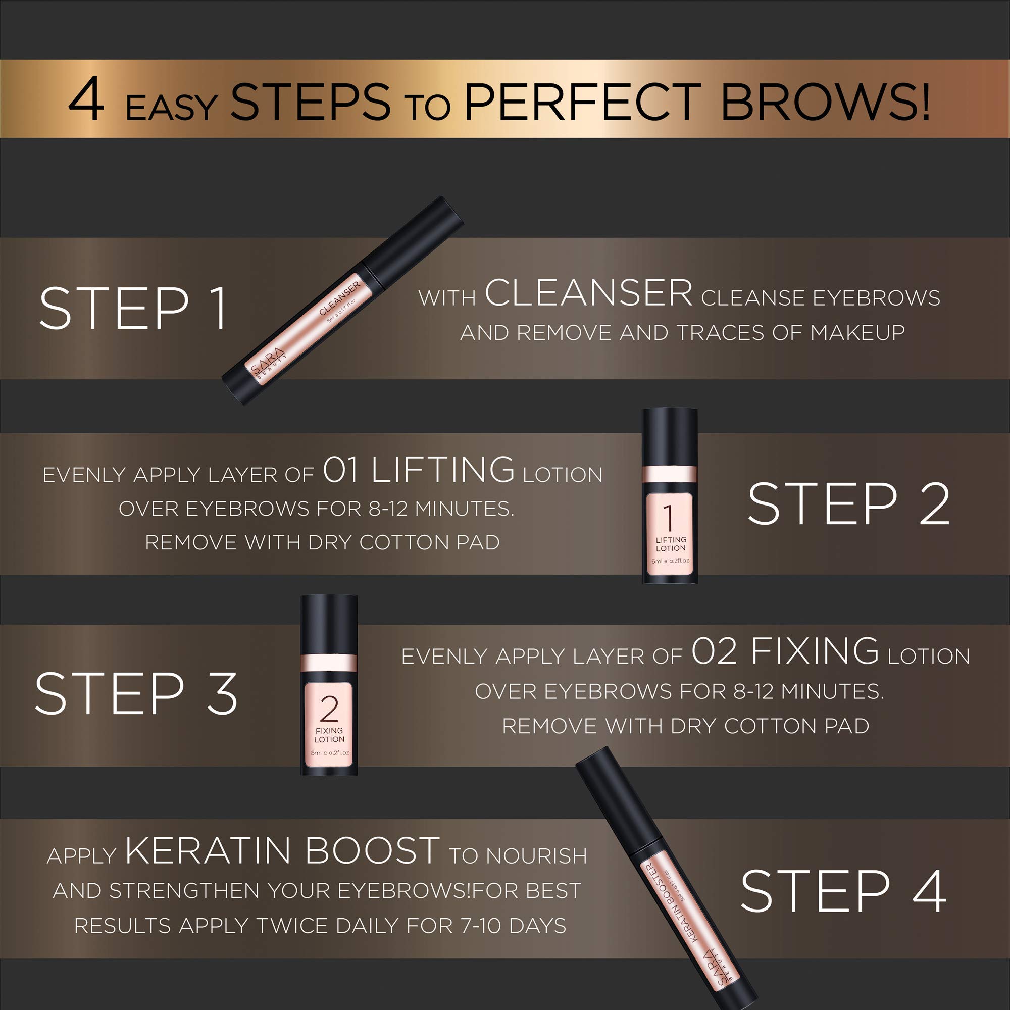 SARA BEAUTY Brow Lamination Kit & Lash Lift Kit KERATIN DIY Instant