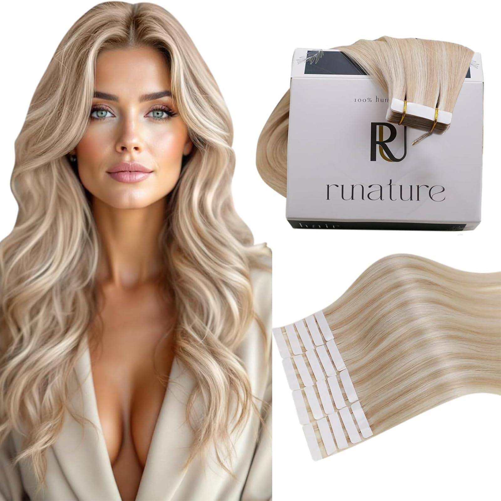 RUNATURE Echthaar Extensions Tape in extensions echthaar