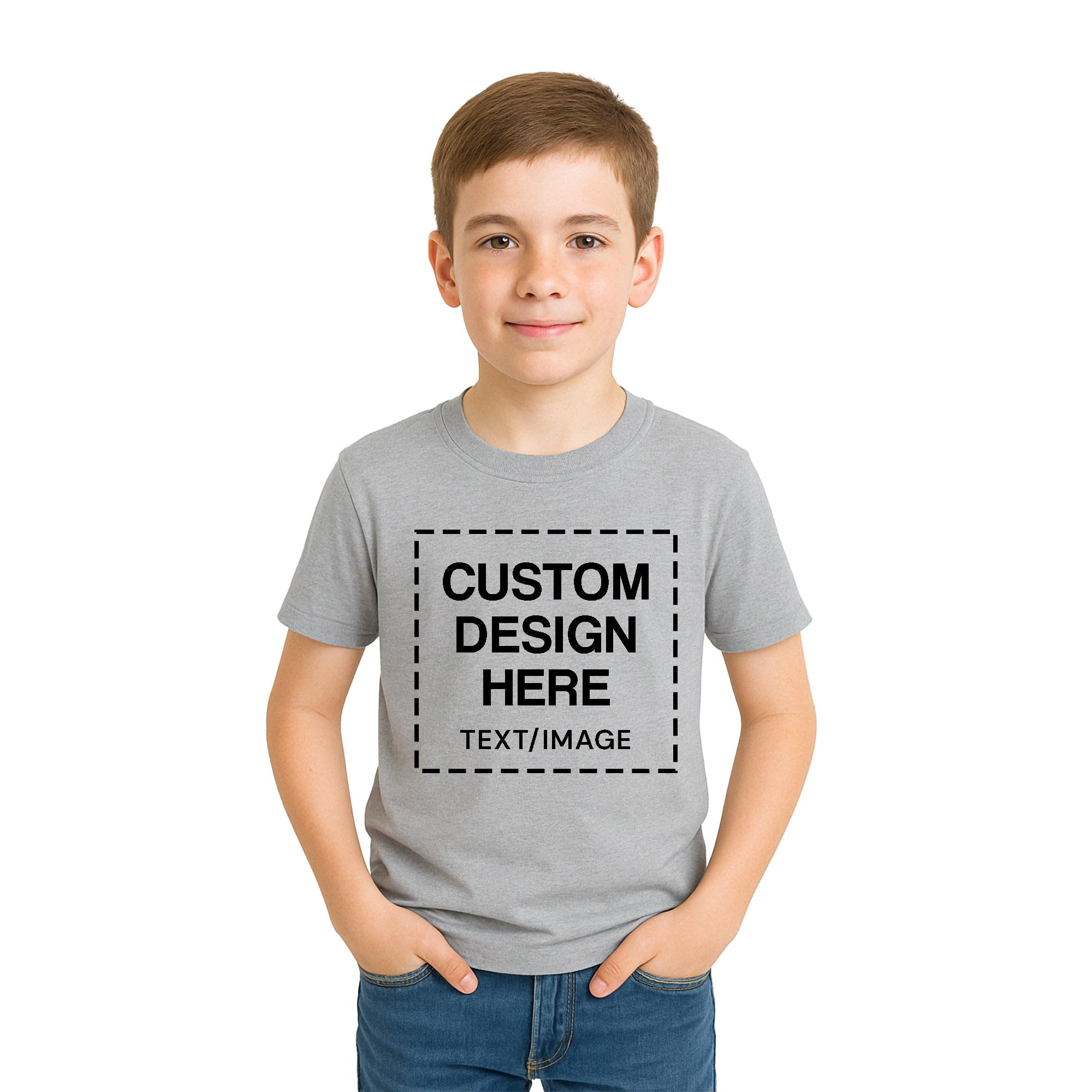 Custom Personalized Cotton T Shirts for Boy Girl Children Customized DTF Print Custom Shirt Tshirt Upload Your Design