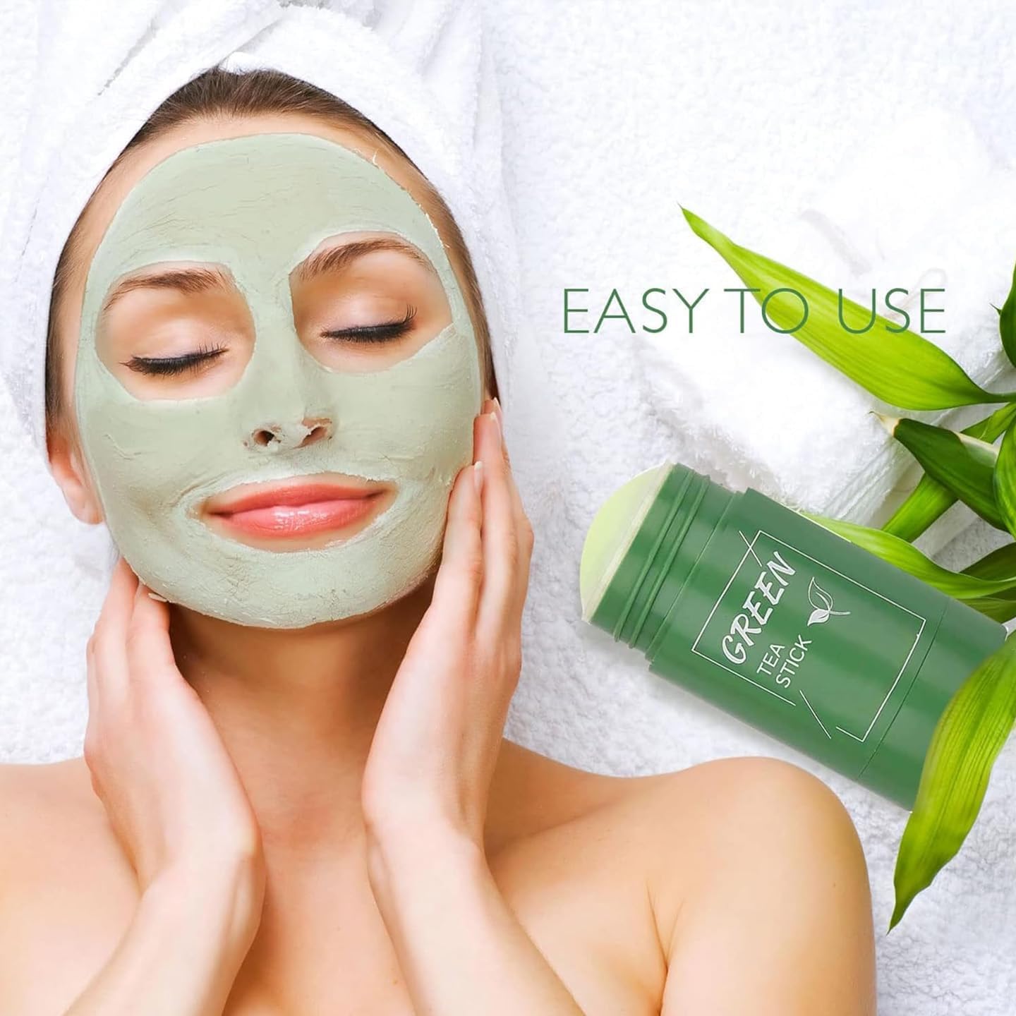 Maschera Viso Stick Tè Verde 2 Pezzi Punti Neri e Argilla Verde | Set 2 Stick: detersione profonda e rimozione punti neri. Argilla purificante per pelle mista e grassa, effetto mat.