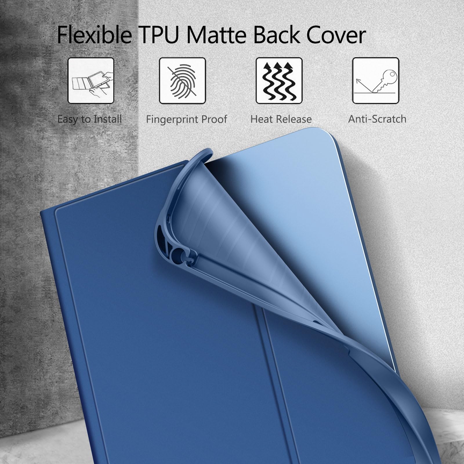 FINTIE Etui na klawiaturę do iPad 11. generacji 2025 11", iPad 10. generacji 2022 10,9" etui ochronne z magnetycznie zdejmowaną niemiecką klawiaturą i touchpadem z układem QWERTZ, granatowe