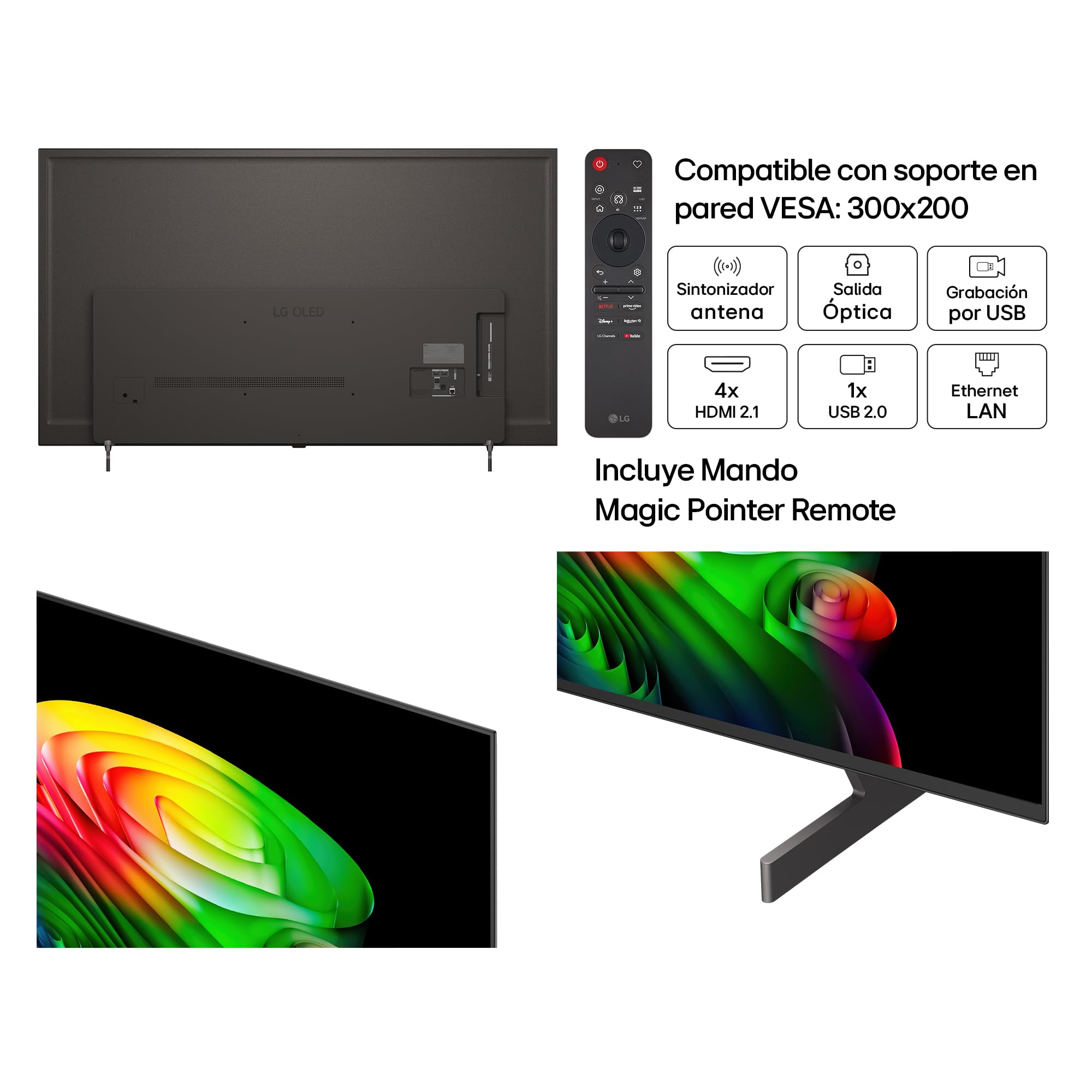 LG OLED65B65LA - Smart TV OLED AI 65" 4K Sin Reflejos 98.3%, 2026