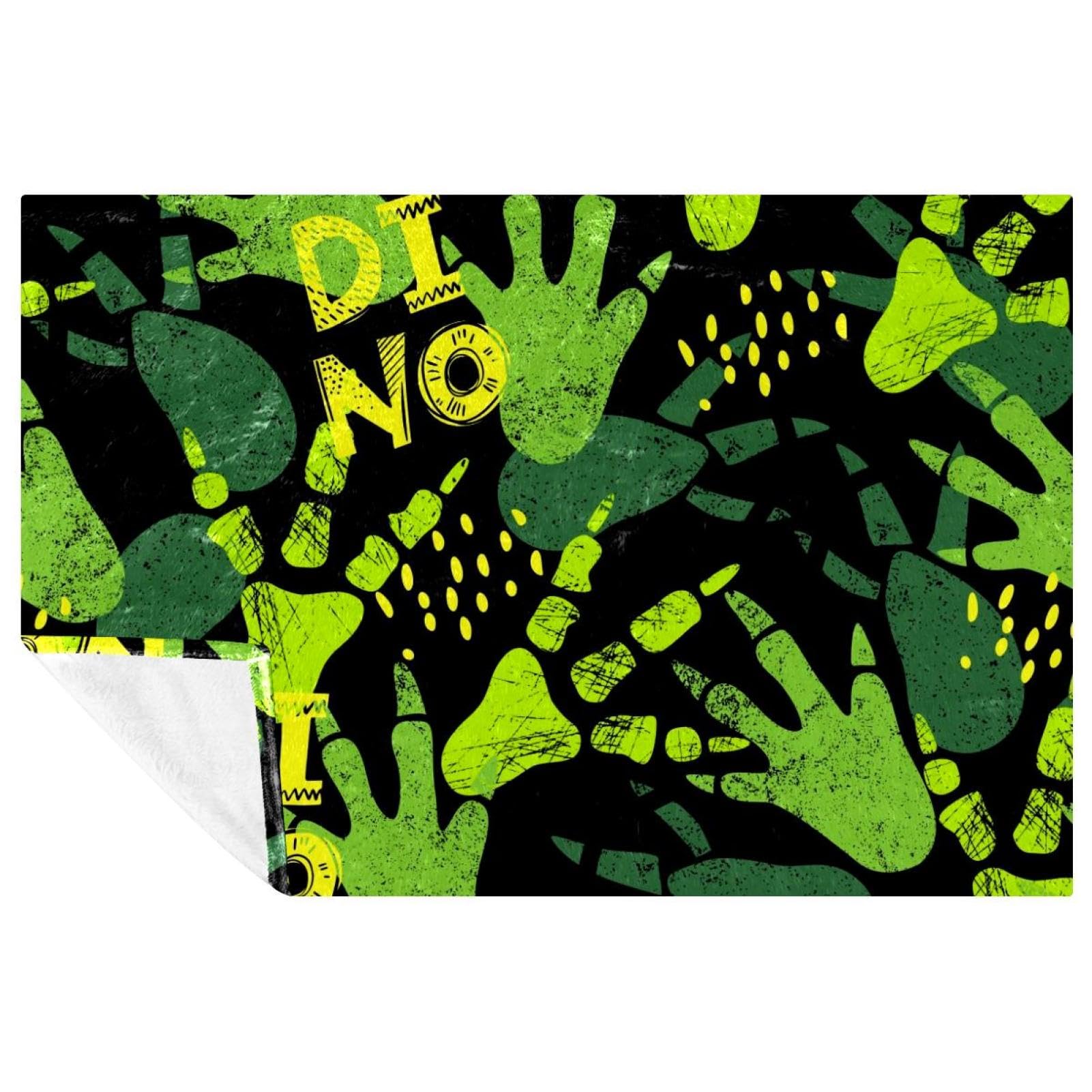Couverture dinosaure grunge chaude et douce pour lit de 150x100 cm plaid de canapé