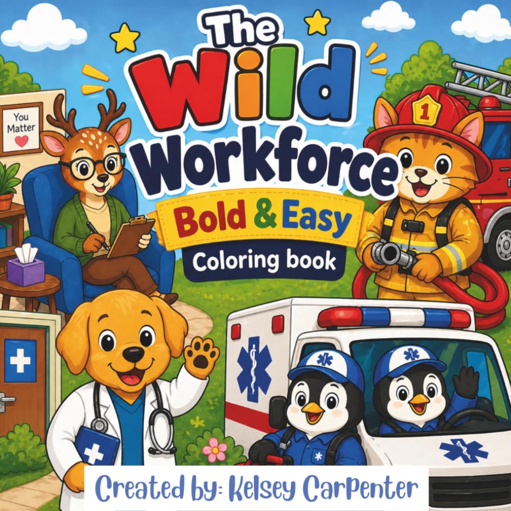 The Wild Workforce Bold & Easy Coloring Book