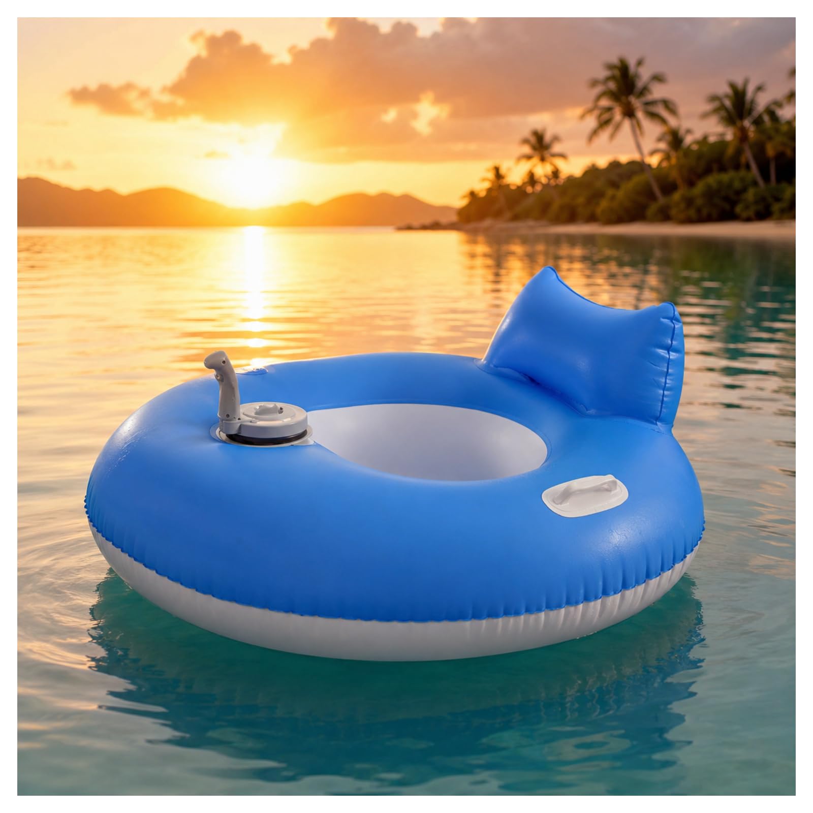 ZHENYUWANG Electric Pool Float for Adults Round