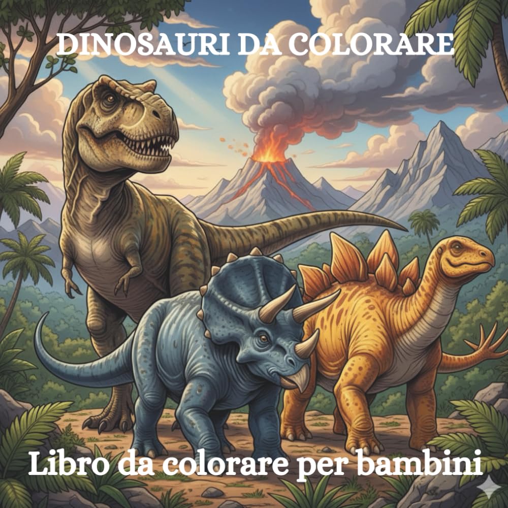 Dinosauri da colorare: Libro da colorare per bambini
