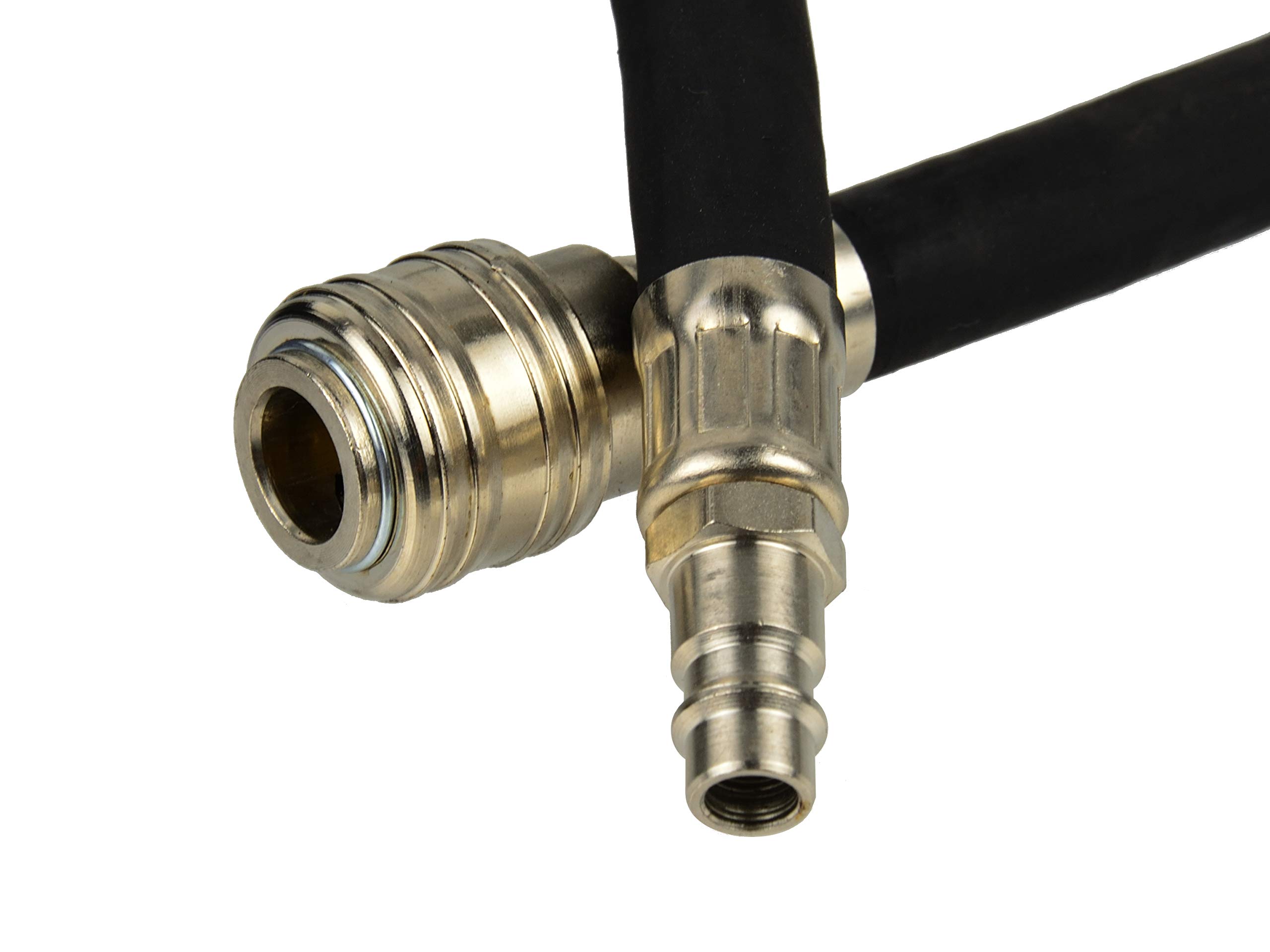 BSD Tubo per Aria Compressa - Tubo per Aria Compressa in Gomma, Tubo Flessible per Aria Compressa con Connettore Rapido - 20m - Diametro Interno/Esterno: 8/15mm