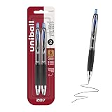 uniball™ 207 Gel Pens, Blue Ink, 0.7mm Medium Point, Retractable, 2 Count – view 1
