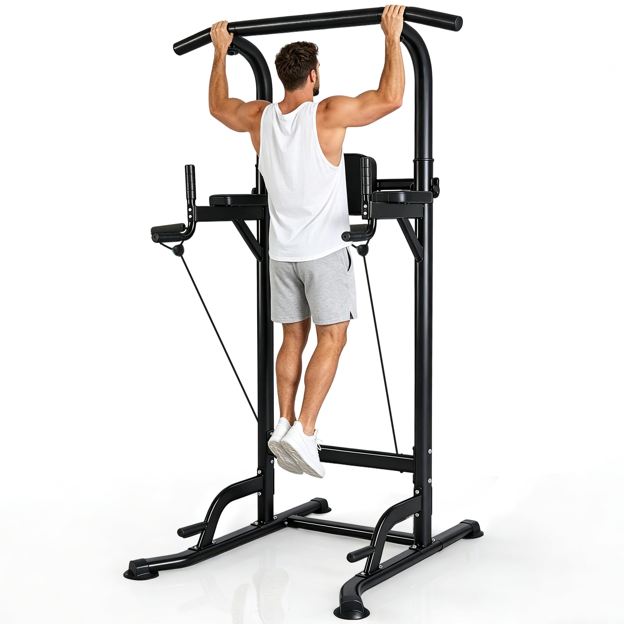 Power Tower Multifunktion Dip-Station - Klimmzugstange Freistehend - Pull Up Station keine Bohrung Krafttraining für Home-Gym