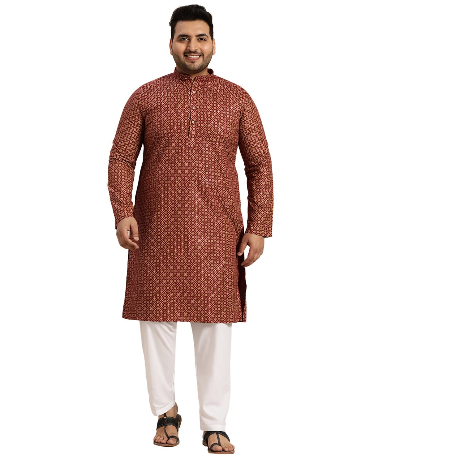 Men's Cotton Blend Printed Kurta & Pant-image-38