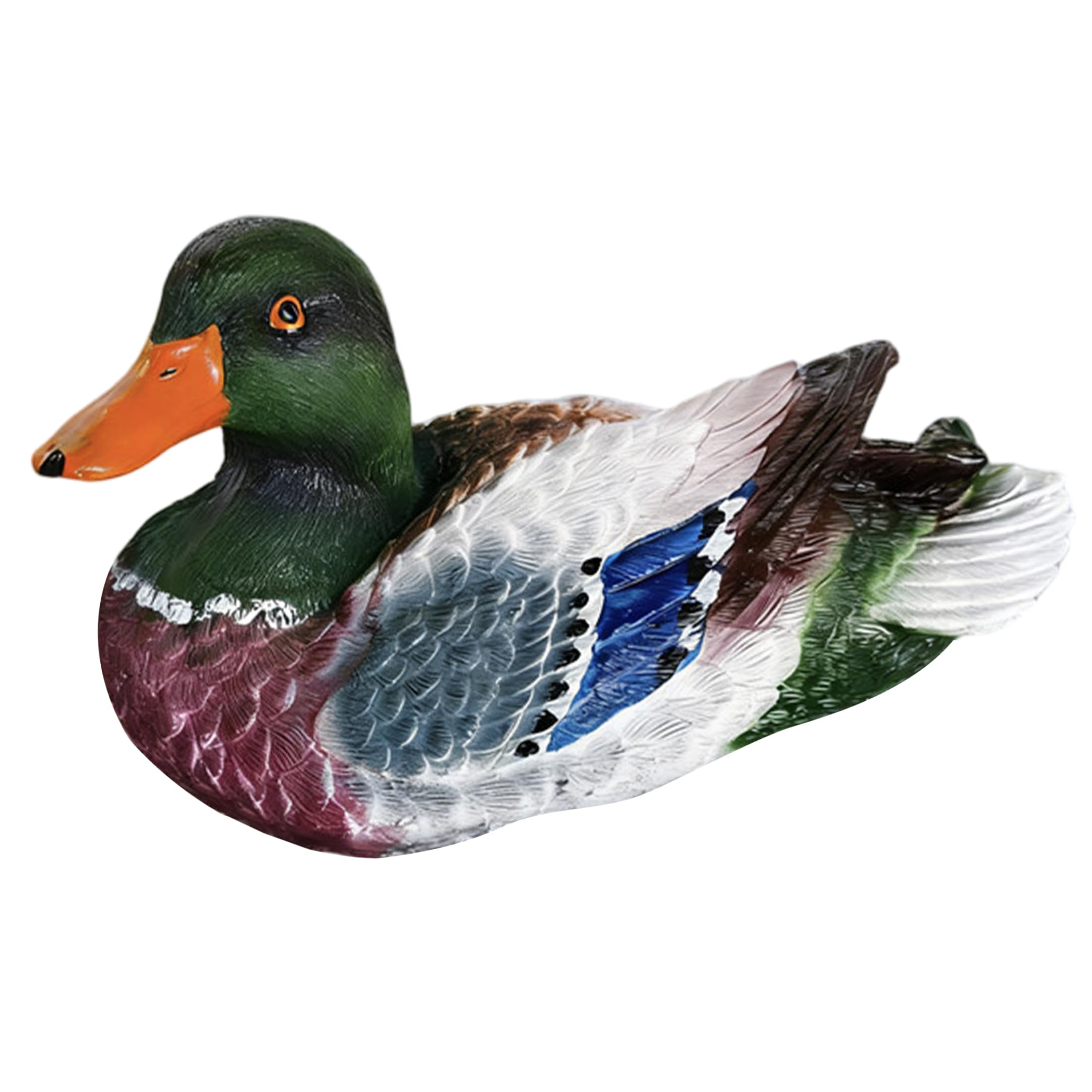 Bemonew Duck Decoys, Realistic Mallard Duck Decoy, Floating Pond Decor For Pool & Garden, Green 8.7x4.9x4.7 inch
