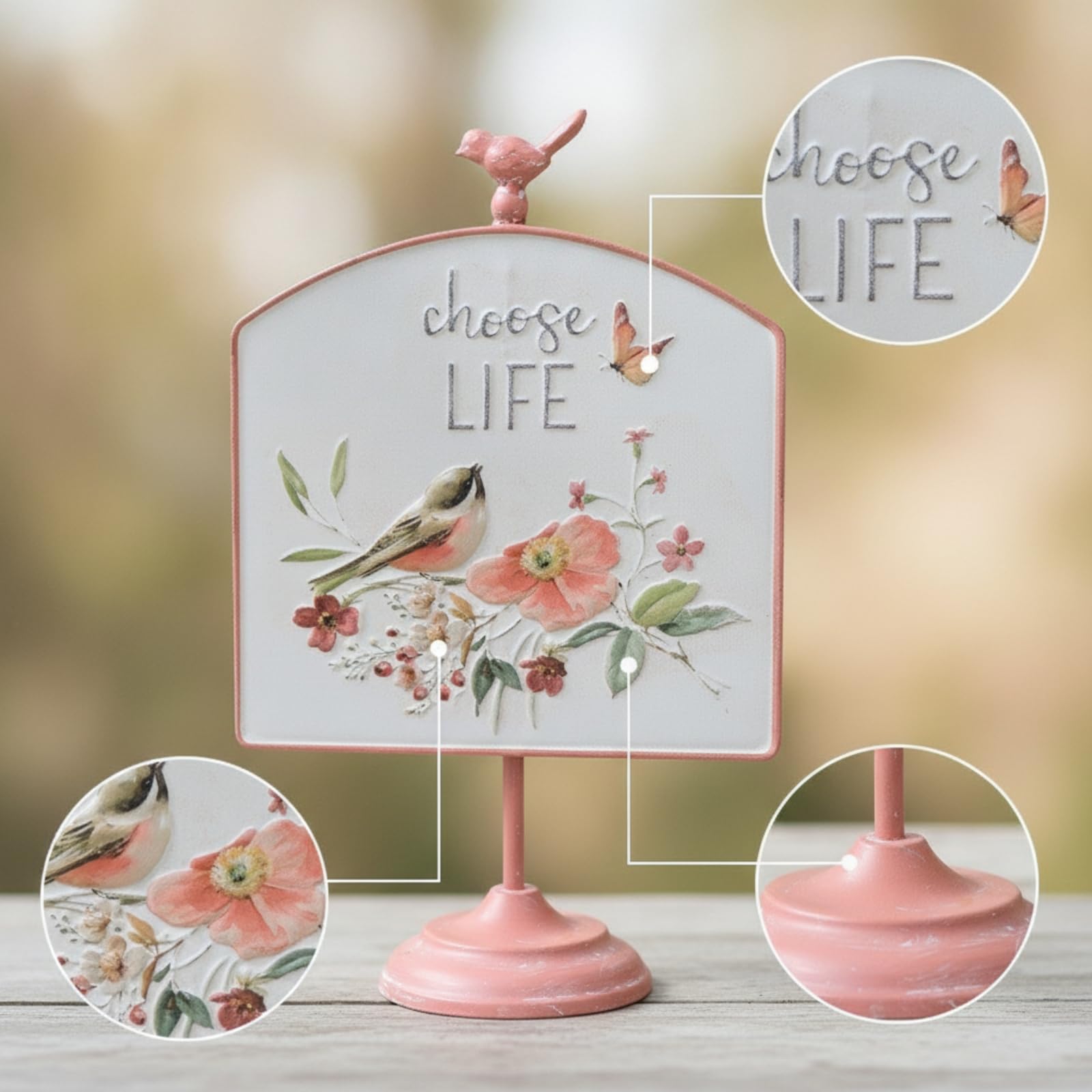 Casa Pequeña Pájaros con Diseños Florales Artesanal Casa Pequeña Nido corativo para Balcón
