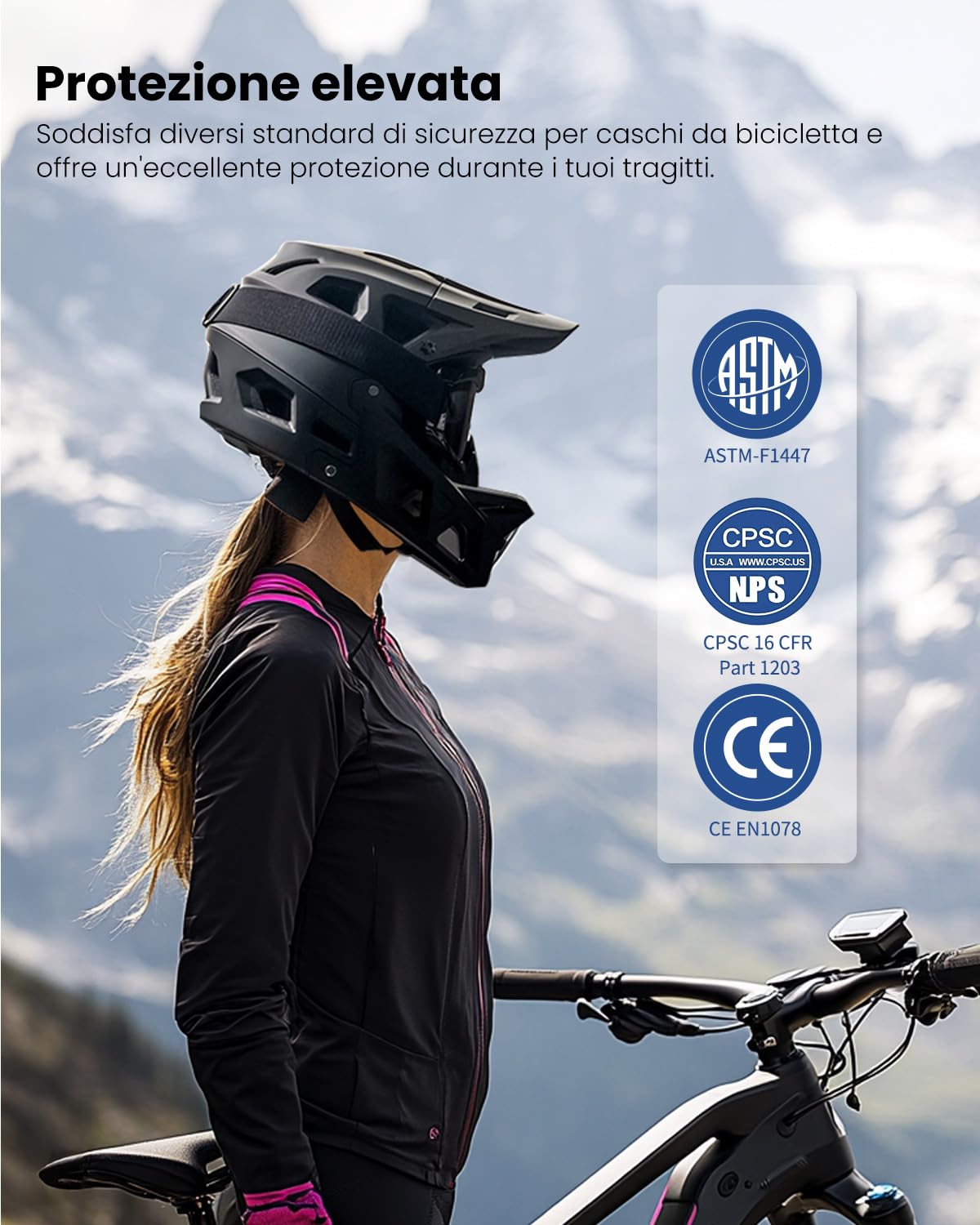 ILM Casco Mountain Bike Uomo Donna Integrale per Adulti MTB BMX Downhill Enduro Modello ZL-B068