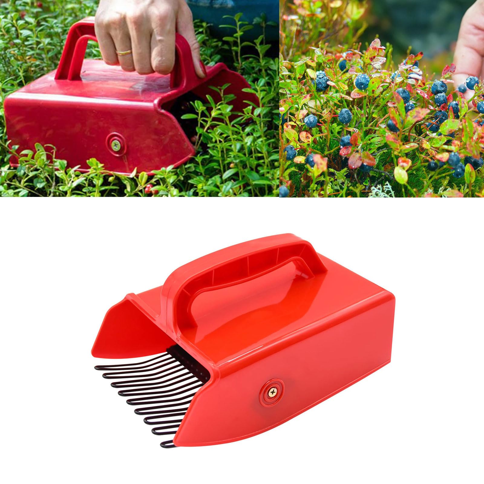 User Friendly Blueberry Pickers Ergonomic Grip Sturdy Metallic Comb For Collecting Blueberries Elderberries