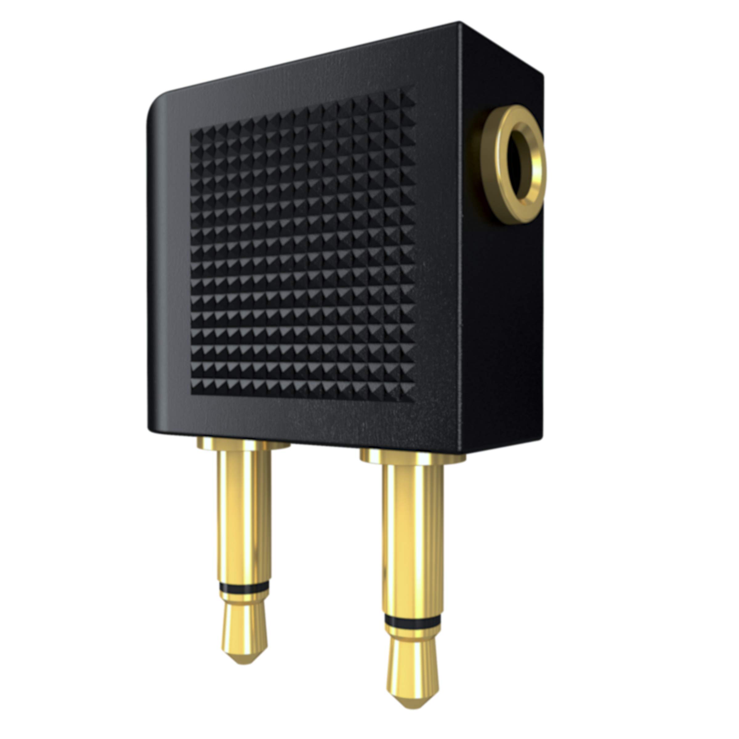 Oehlbach I-Jack AD-Flight (adapter samolotowy, 2 x wtyczka jack 3,5 mm na gniazdo jack 3,5 mm, do wszystkich linii lotniczych) czarny