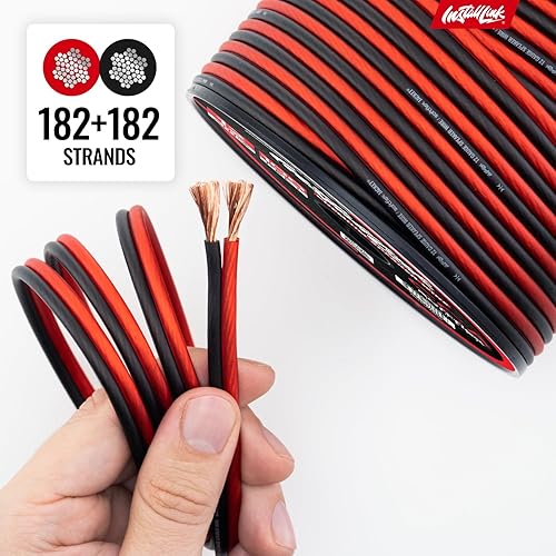 Miniatura 8 de Install Link Cable de altavoz de calibre 12 AWG (100 pies) para estéreo, coche o cine en casa, CCA