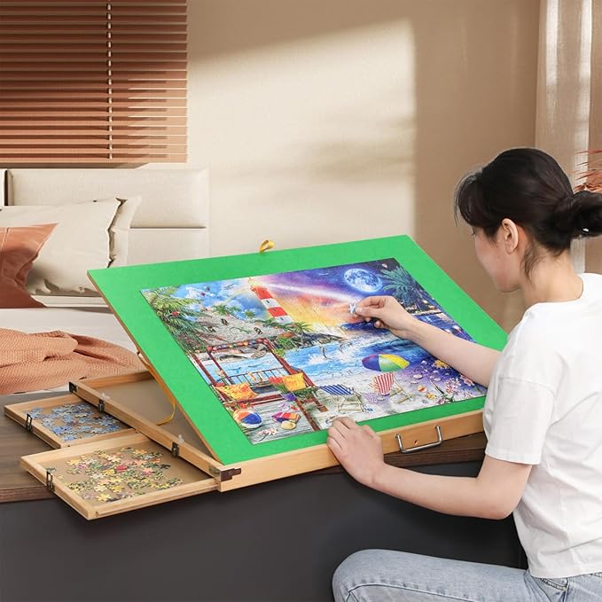 Amazon.com: 1500 Piece Puzzle Board, Adjustable Puzzle Table with ...