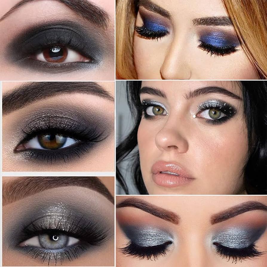 Amazon.co.jp: SEECOLOR ブラック アイシャドウ グレー 10色黒いアイ