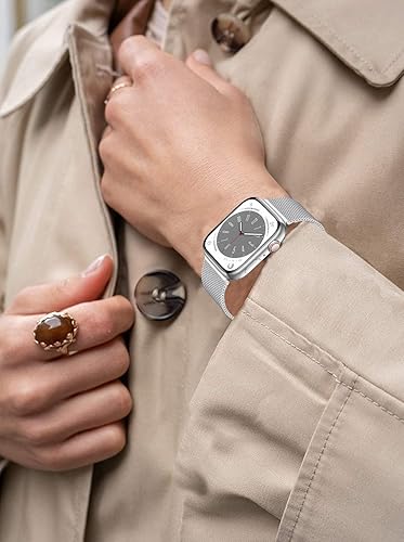 Miniatura 4 de Correa magnética para Apple Watch de 1.575 in, 1.732 in, 1.772 in, 1.614 in, 1.929 in, correas para iWatch de 1.496 in y 1.654 in, correa de malla