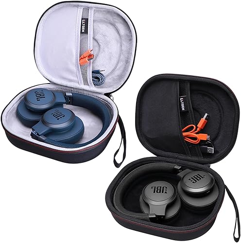 LTGEM - Funda rígida para auriculares JBL, color gris y negro