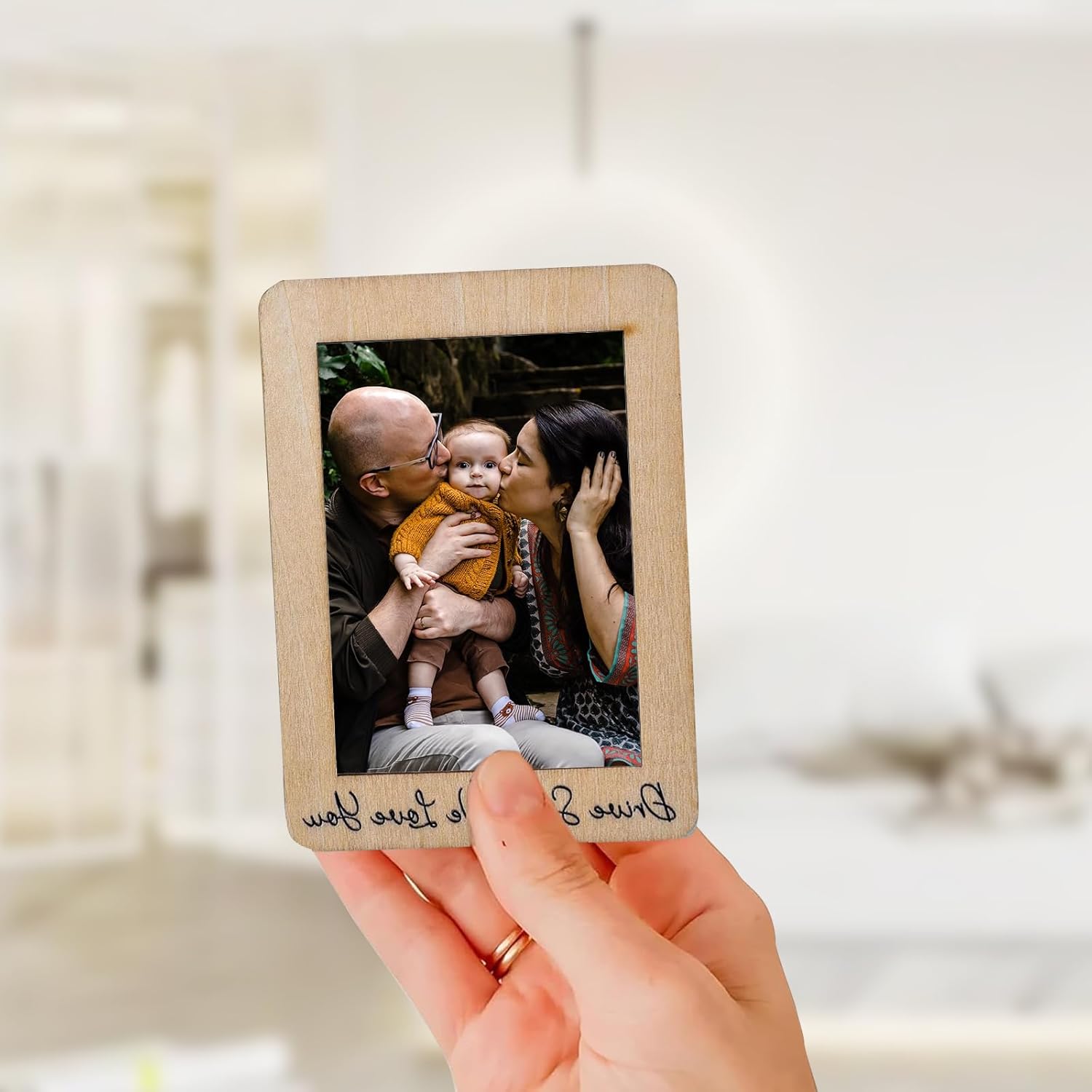 EVKILKJS Car Visor Picture Frame With Clip, Gifts For Dad Drive Safe I Love You Clip,Car Decor Hanging Photo Frame, Picture Frame For Car - Image 5