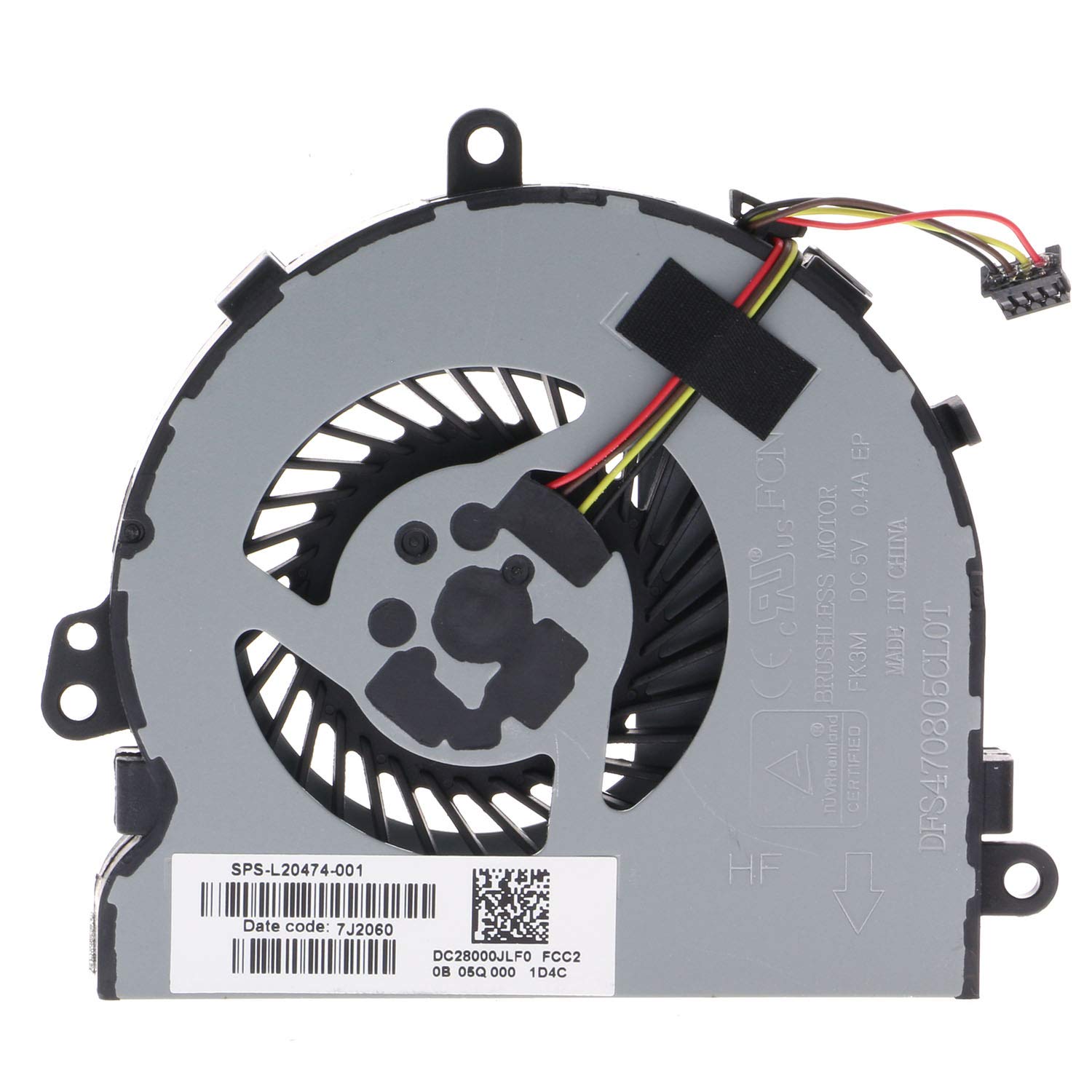 Ventola di raffreddamento CPU per HP 15-DA, 15-DB, 15-DI, 15-DR, 15Q-DX, 15T-DS, 250, 255, 256 G7 L20474-001