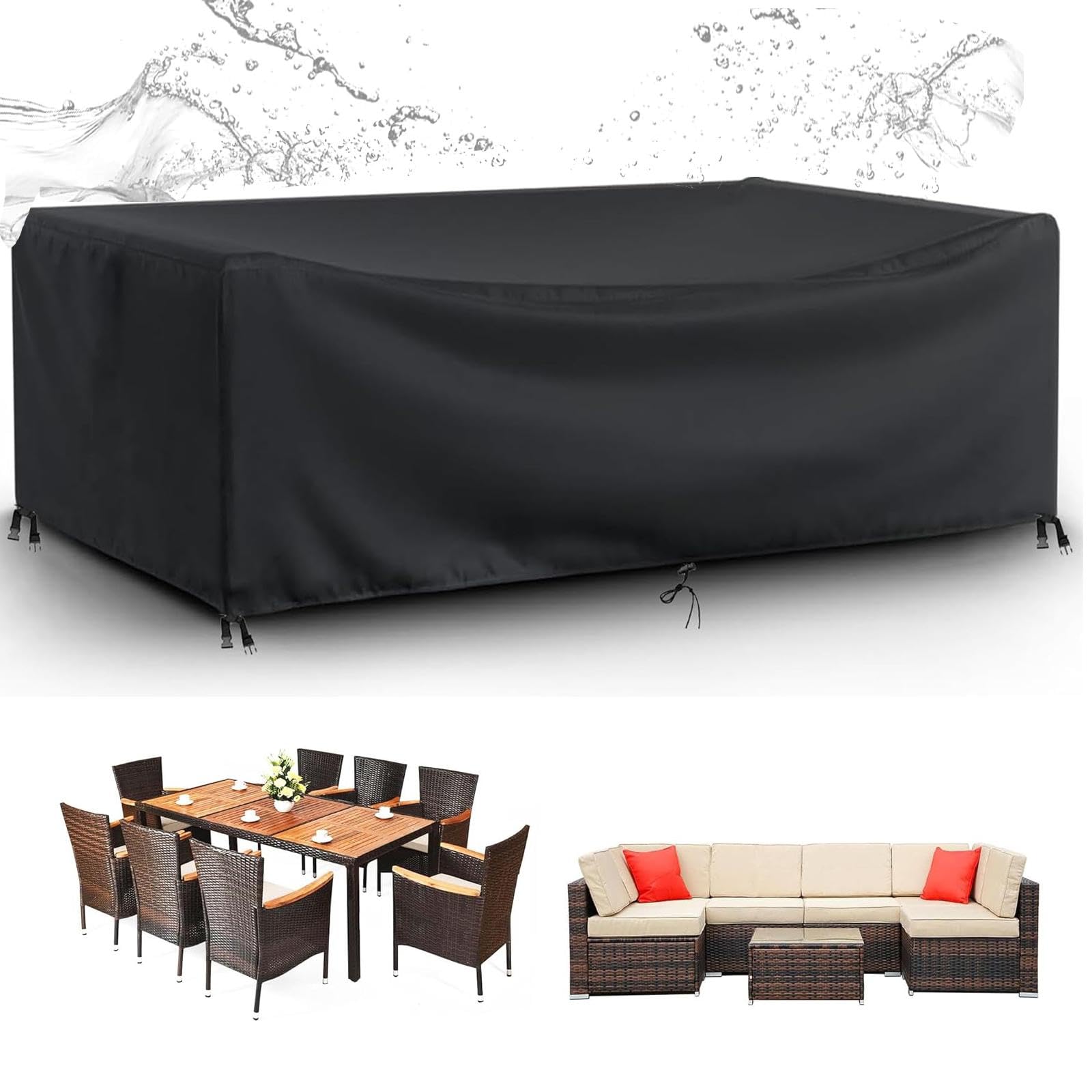Housse de protection salon de jardin contre la pluie et la poussière outdoor