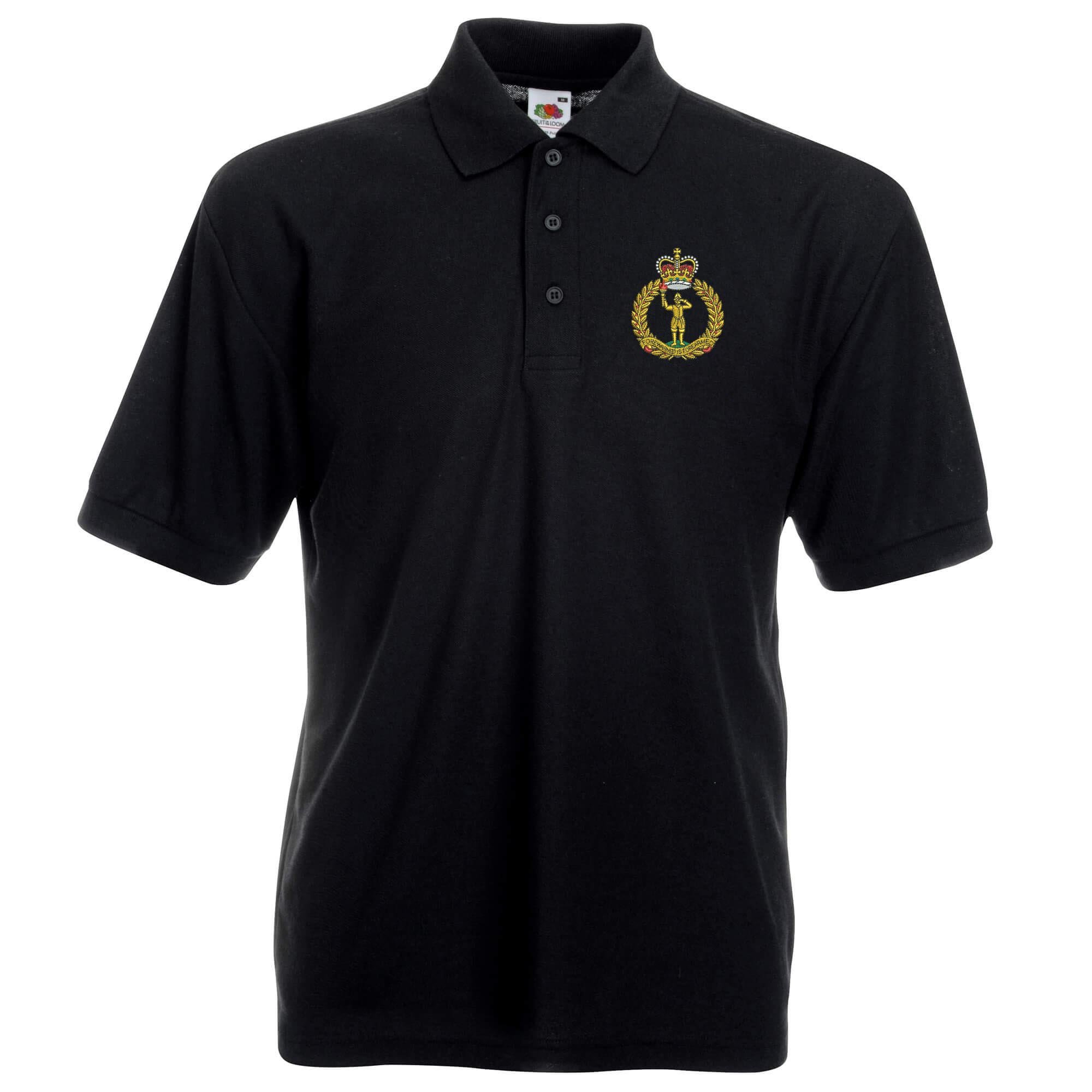 Pineapple Joe's Black Royal Observer Corps Embroidered Polo - Large