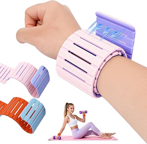 Pesas de muñeca, pesas de tobillo para mujeres y hombres, paquete de 2 (1.1 libras cada uno), diseño magnético ultrafino ajustable, silicona