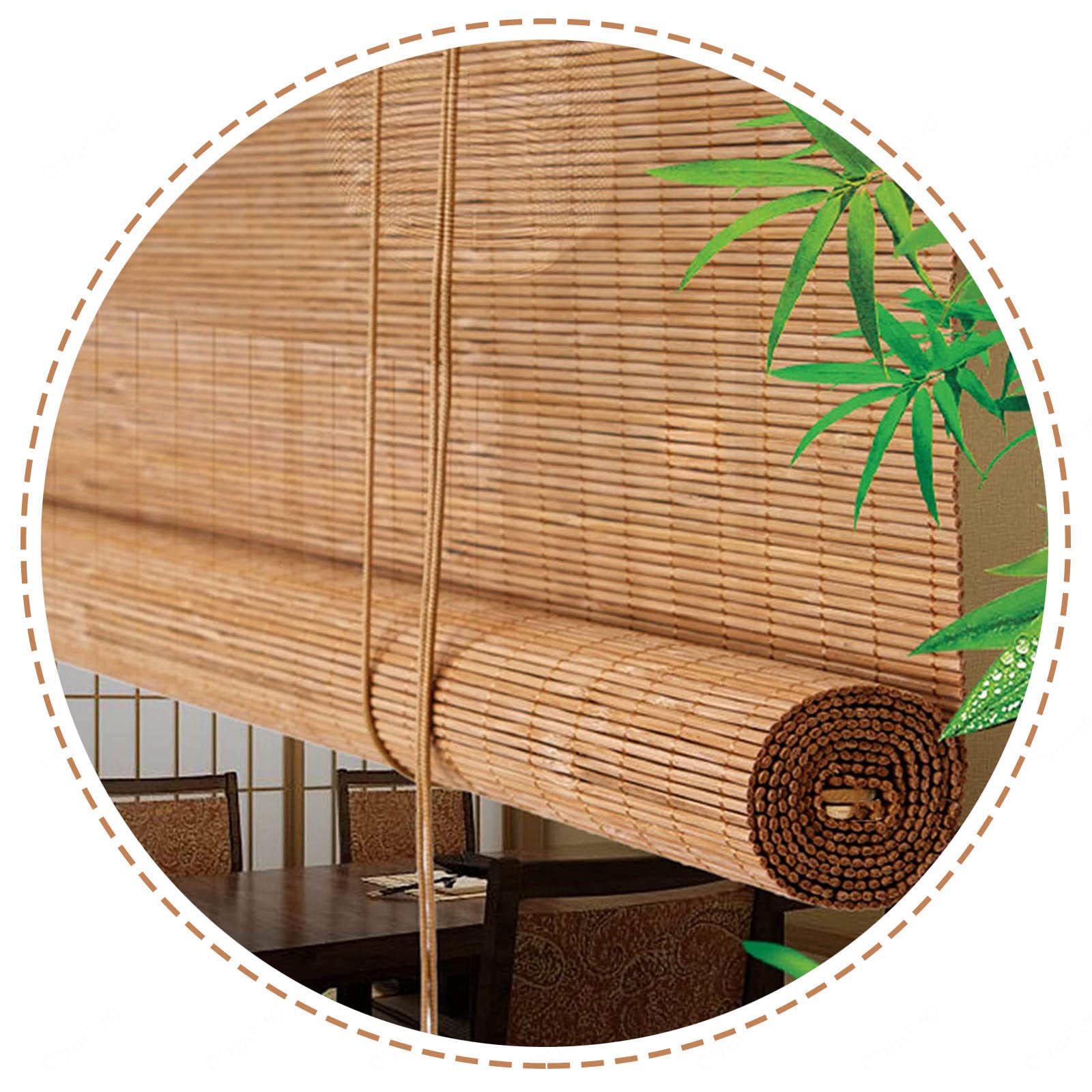 Retro Bamboe Gordijn 50cm 60cm 70cm 80cm 90cm 100cm 120cm, Lichtfilterjaloezieën,Bamboe Rolgordijnen Voor Binnen Buiten,Ademende Rolgordijn,Zonneschermen,Voor Deuren Ramen,W×H-80x200cm/31.5x79in